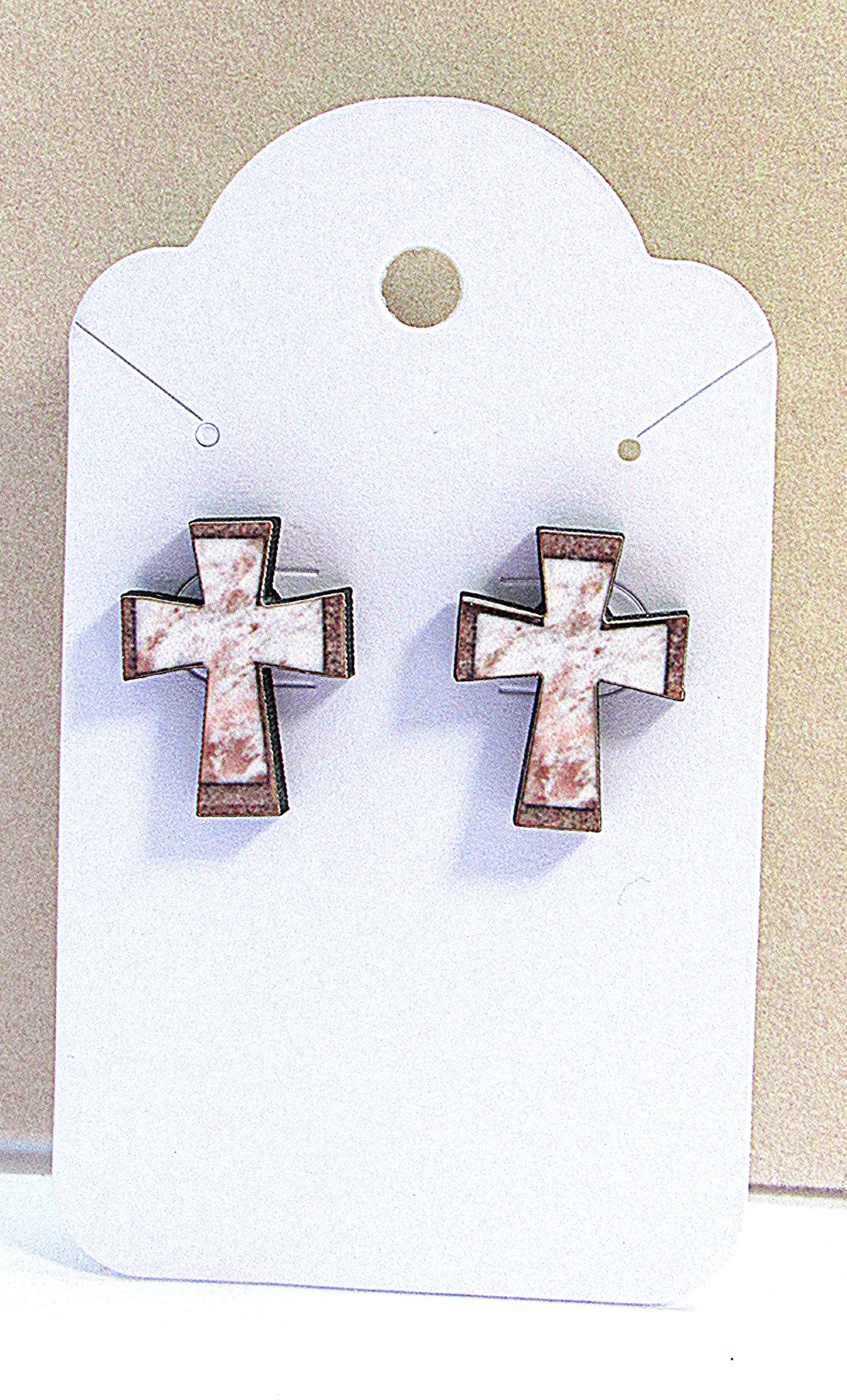 Cross Shaped Sublimated Stud Earrings