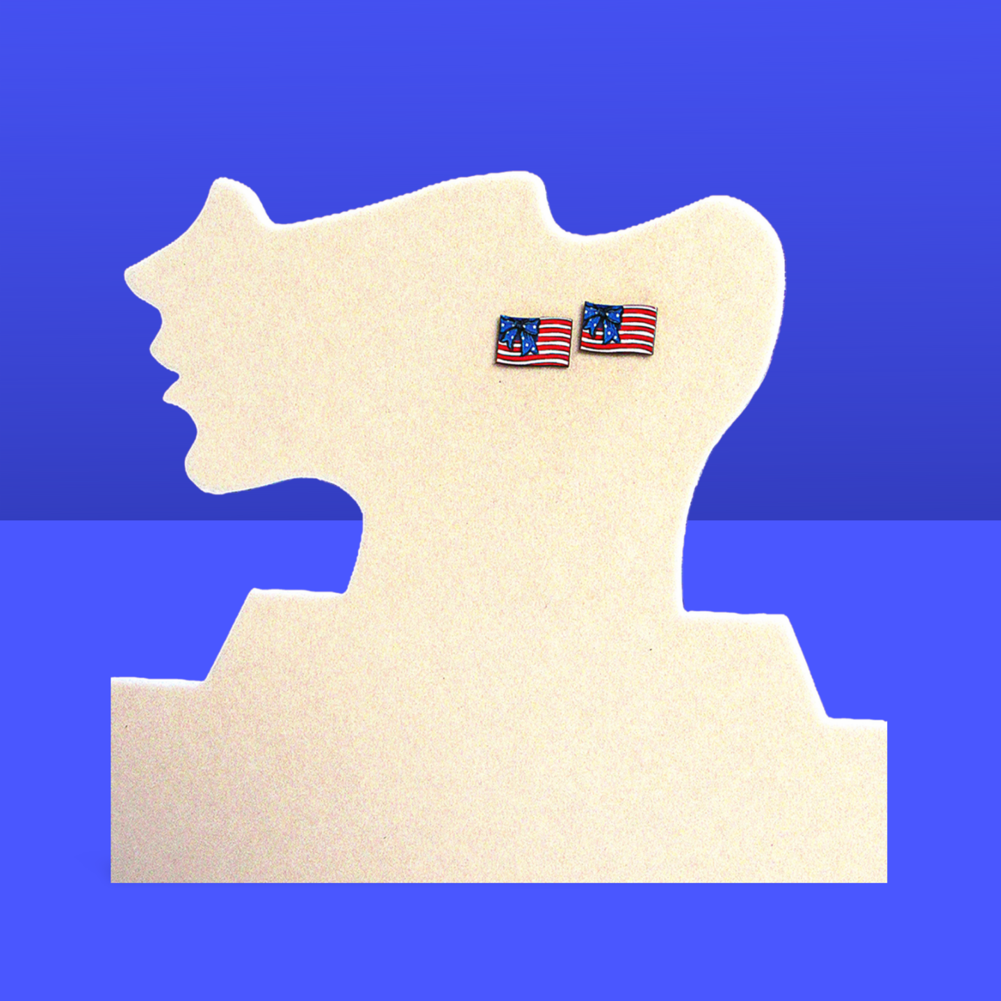 Flag Shaped Sublimated Earring Studs