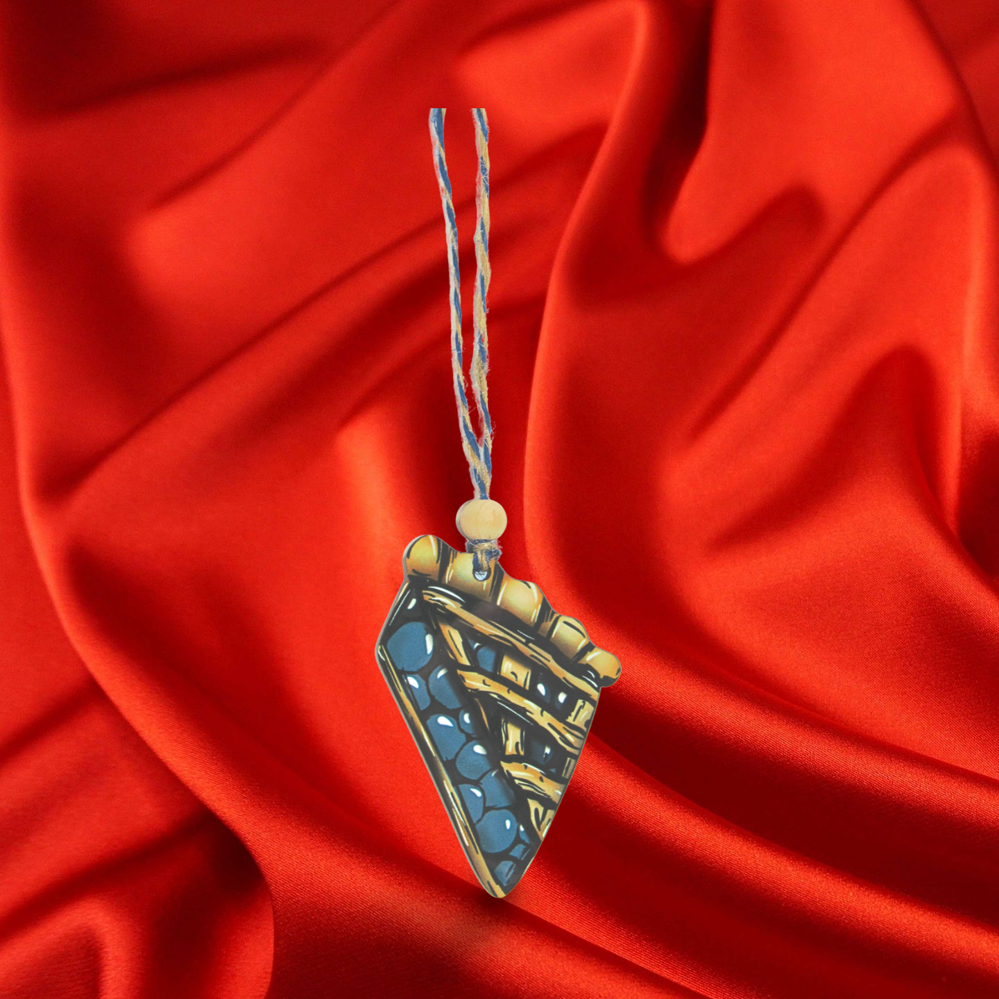 Pie Slice Shaped Sublimated Ornament