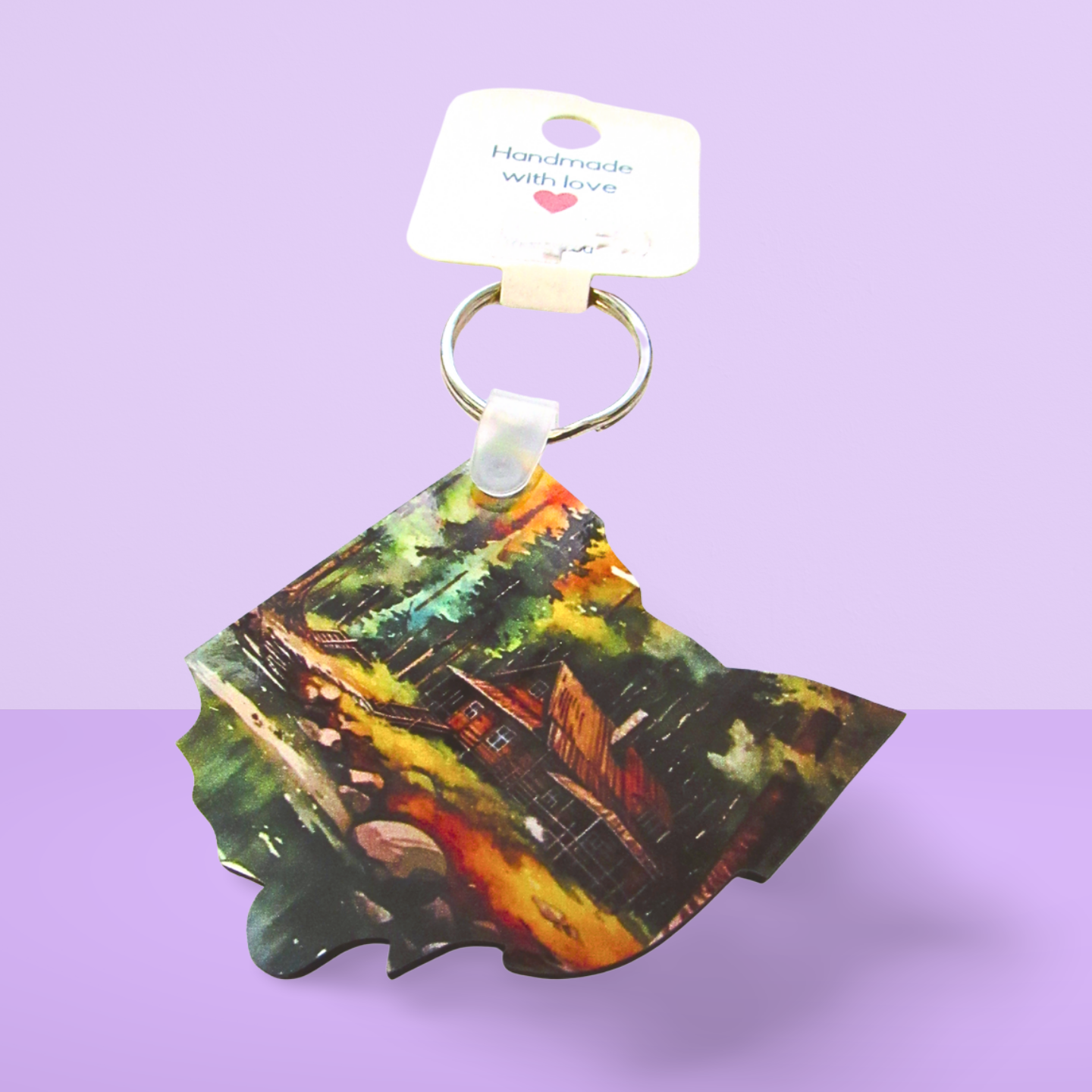 Ohio Shaped Sublimated Keychain