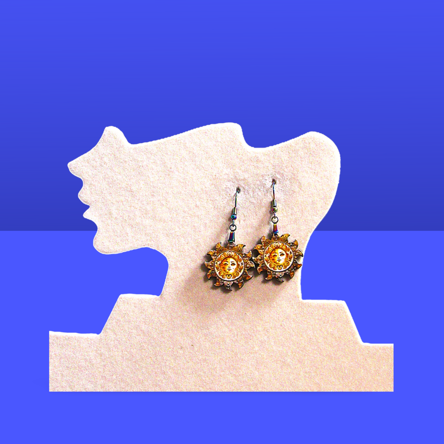 Sun Shaped Sublimated Earrings 1 inch
