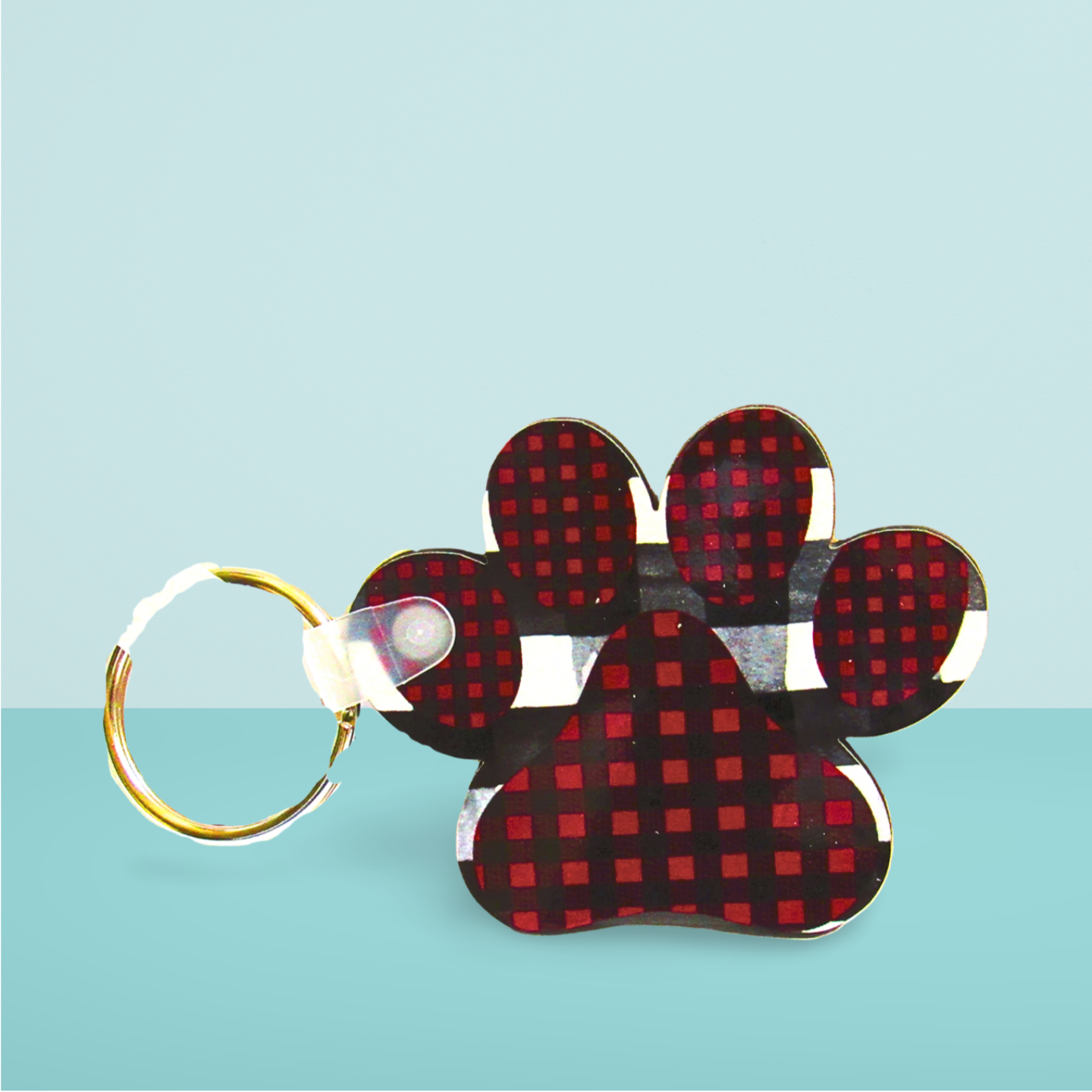 Paw Print Shaped Sublimated Keychain MDF