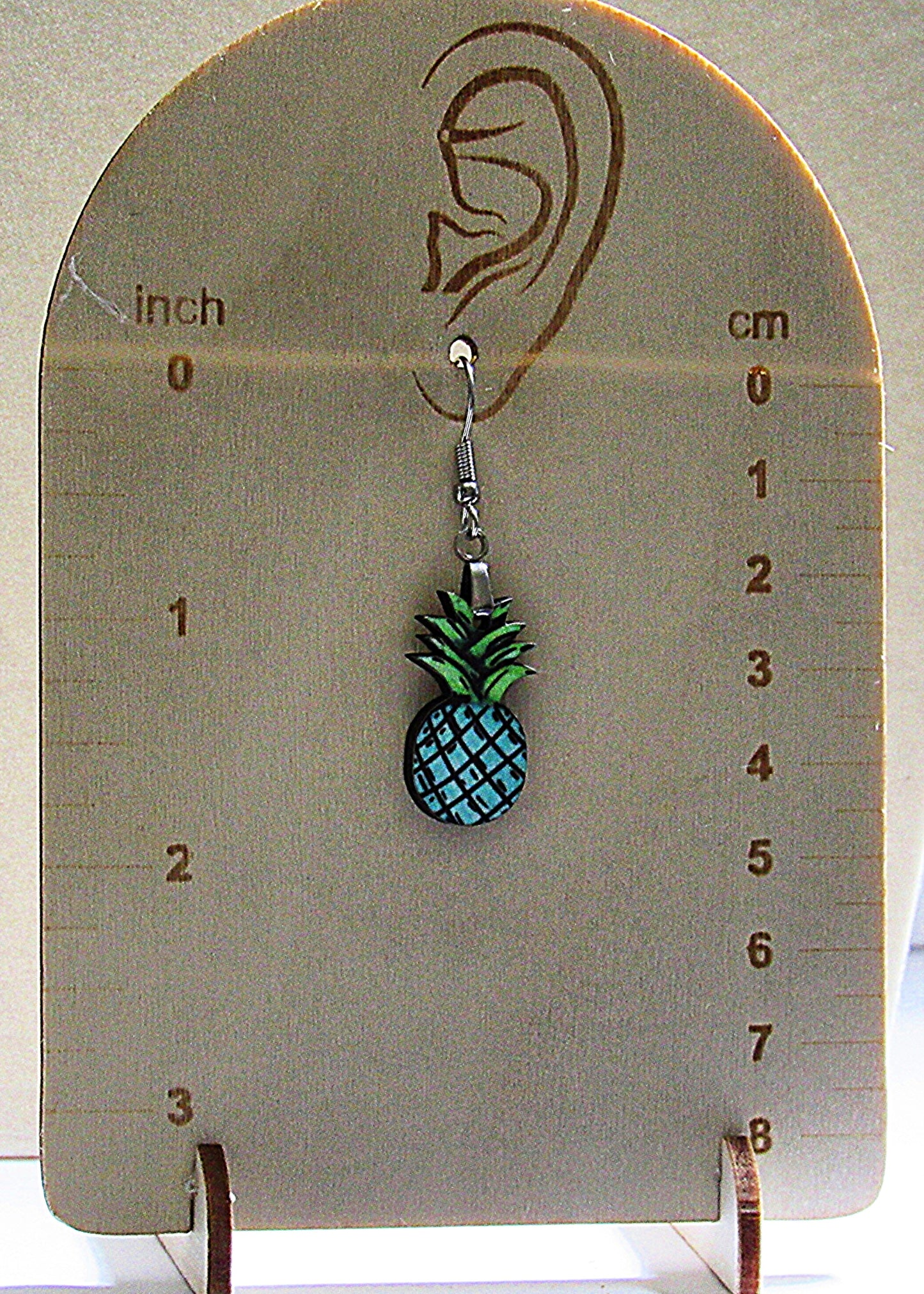 Pineapple Shaped Sublimated Earrings 1 inch