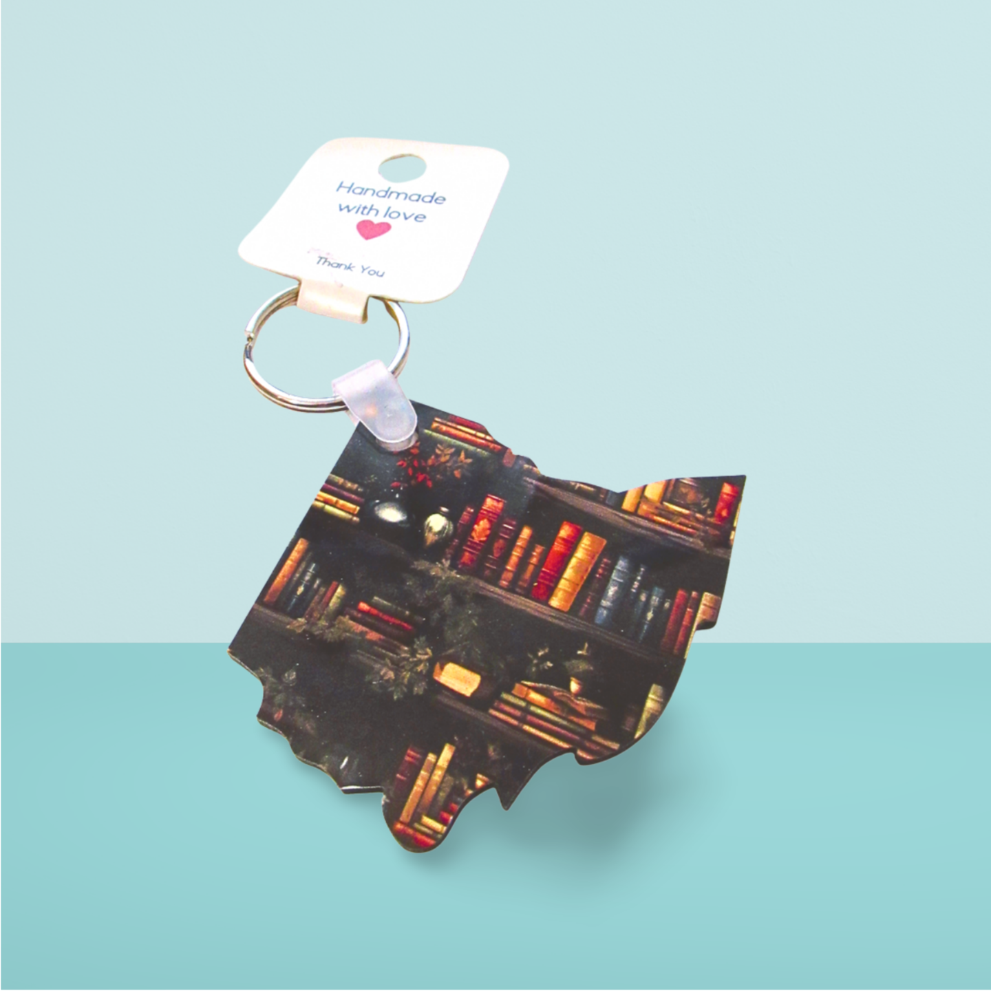 Ohio Shaped Sublimated Keychain