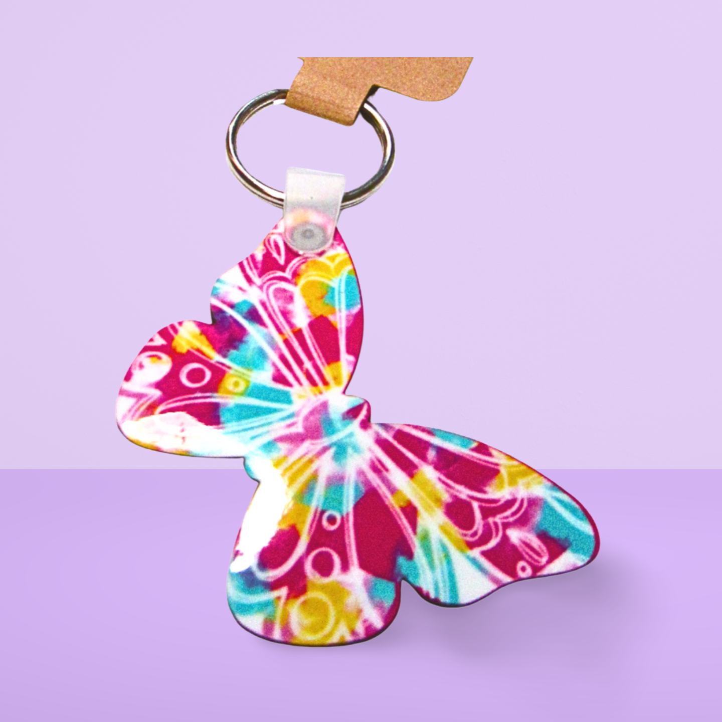 Butterfly Shaped Sublimated Keychain MDF