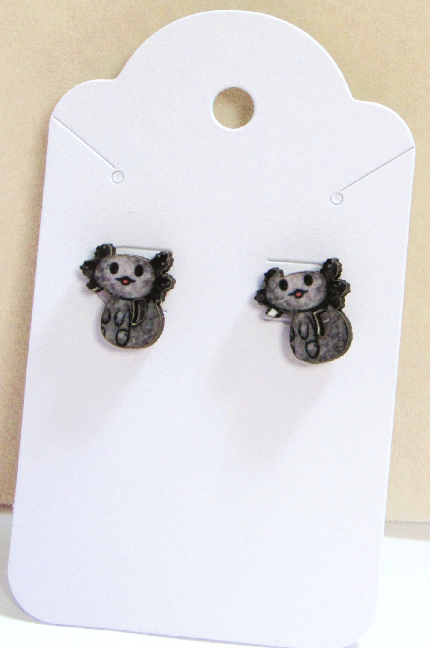 Axoloti Shaped Sublimated Stud Earrings