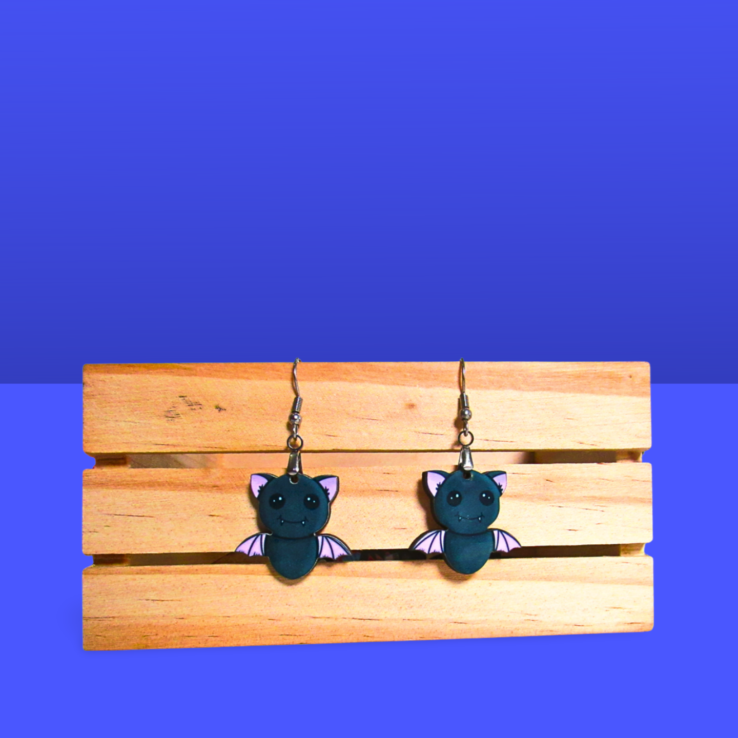 Flying Bat Shaped Sublimated Earrings