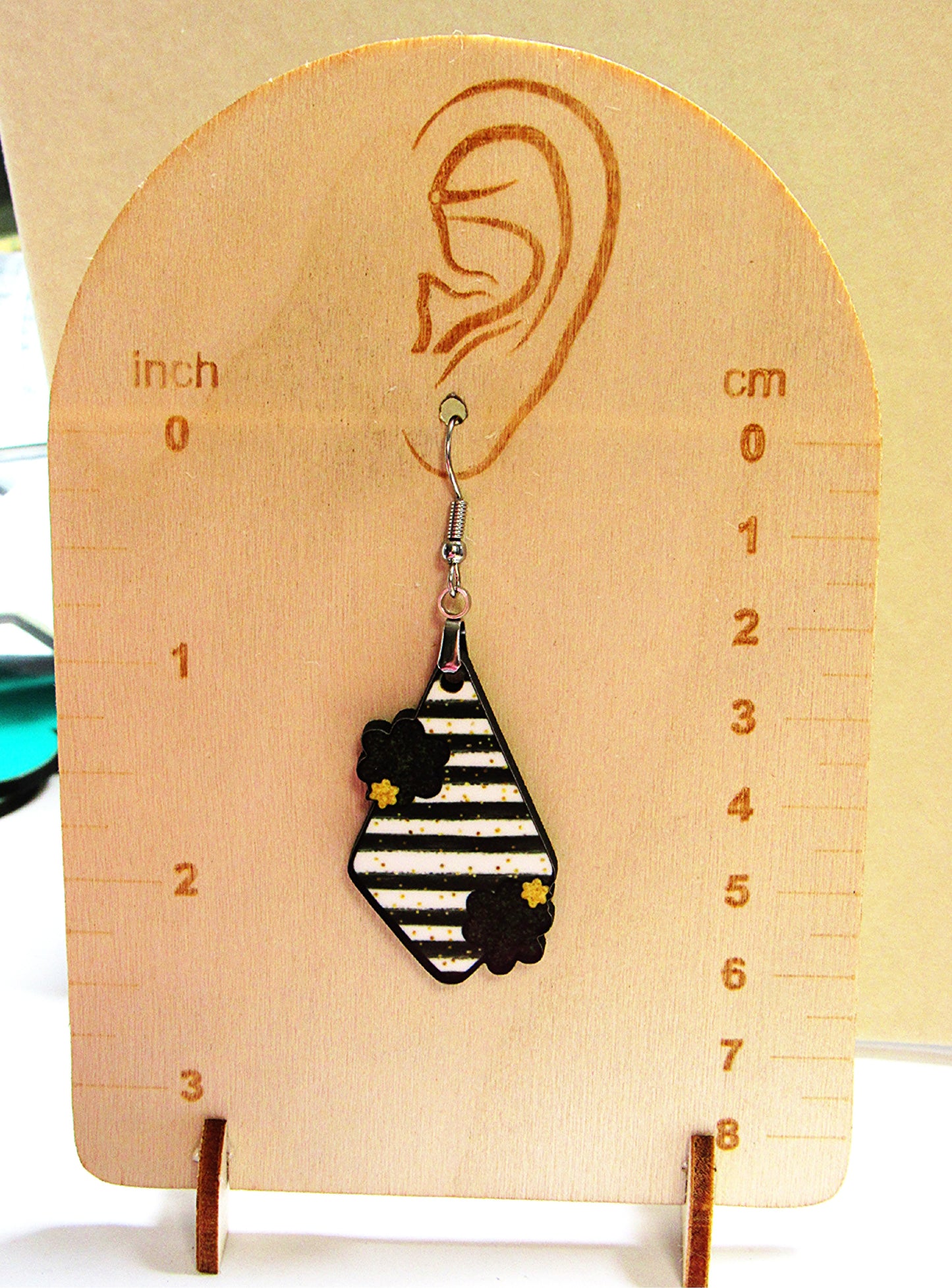 Fancy Flower Shaped Sublimated Earrings