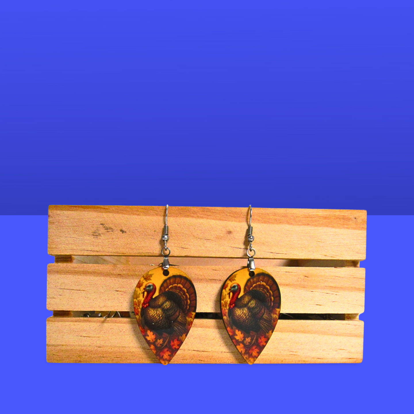 Reverse Teardrop Shaped Sublimated Earrings