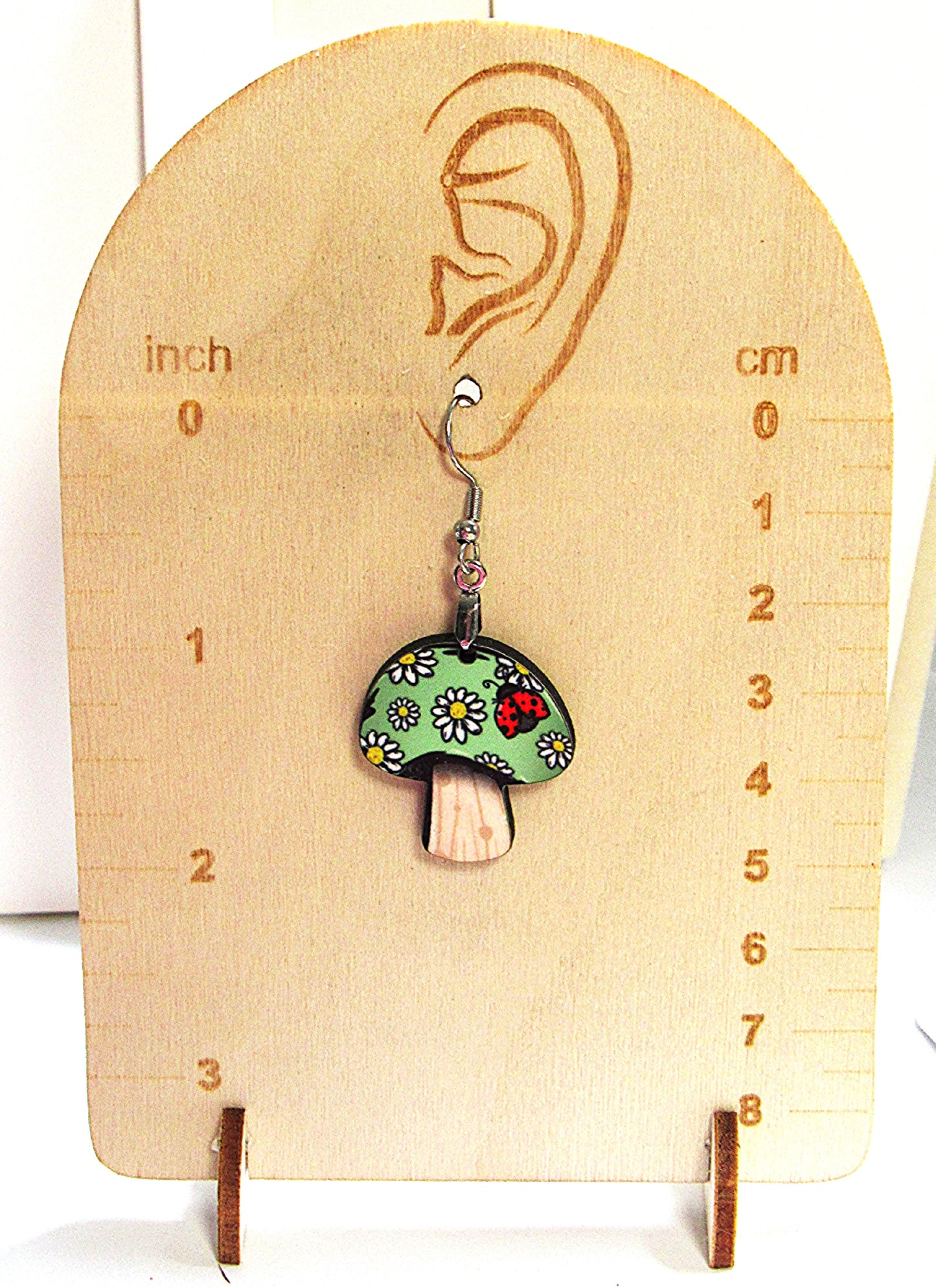 Mushroom Shaped Sublimated Earrings 1 inch