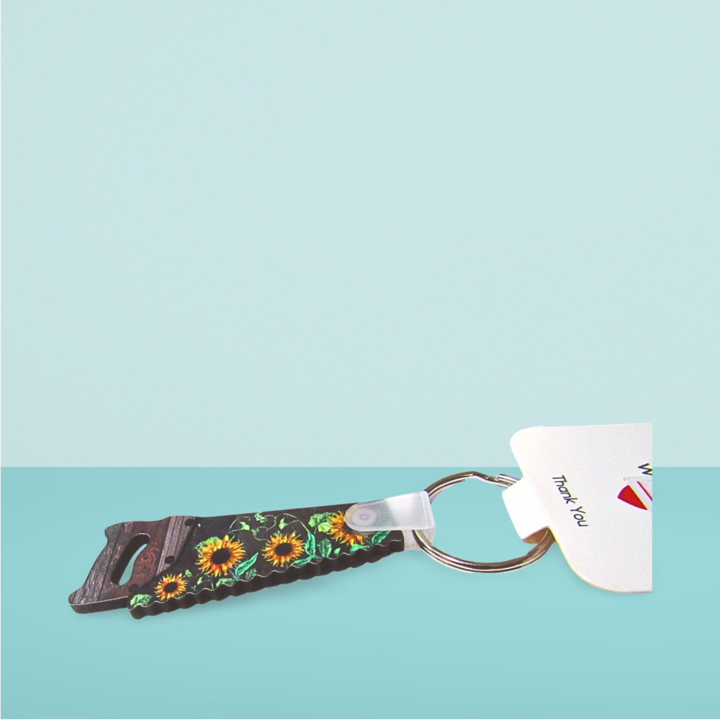 Handsaw Shaped Sublimated Keychain