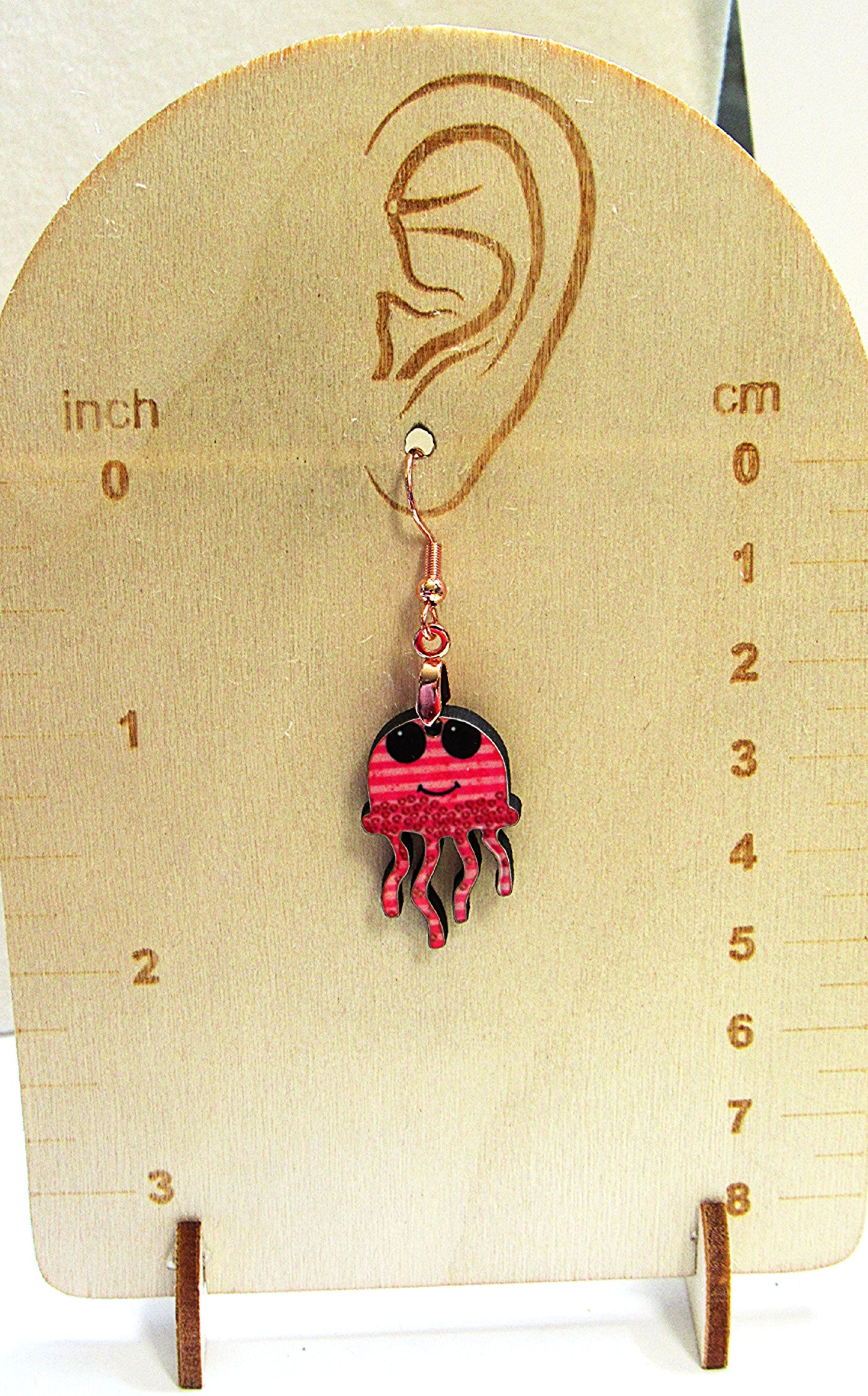 Jellyfish shaped Sublimated Earrings 1 inch
