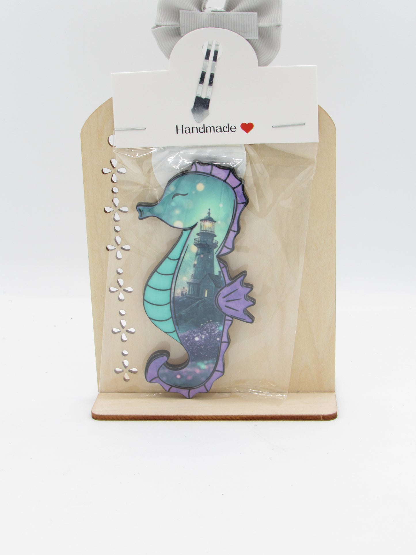 Seahorse Sublimation Magnet MDF, Handcrafted Coastal Fridge Magnet