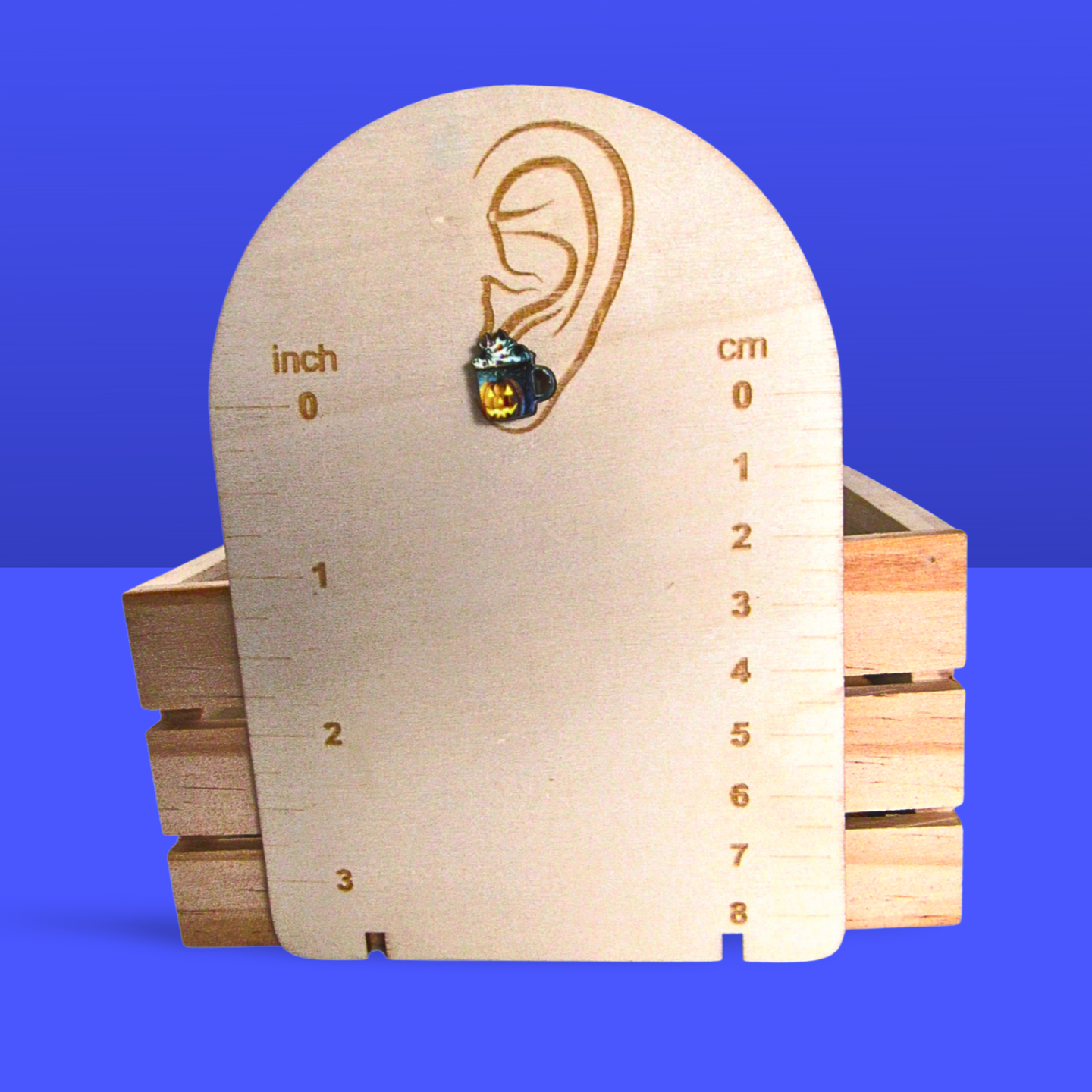 Latte Mug Shaped Sublimated Stud Earrings