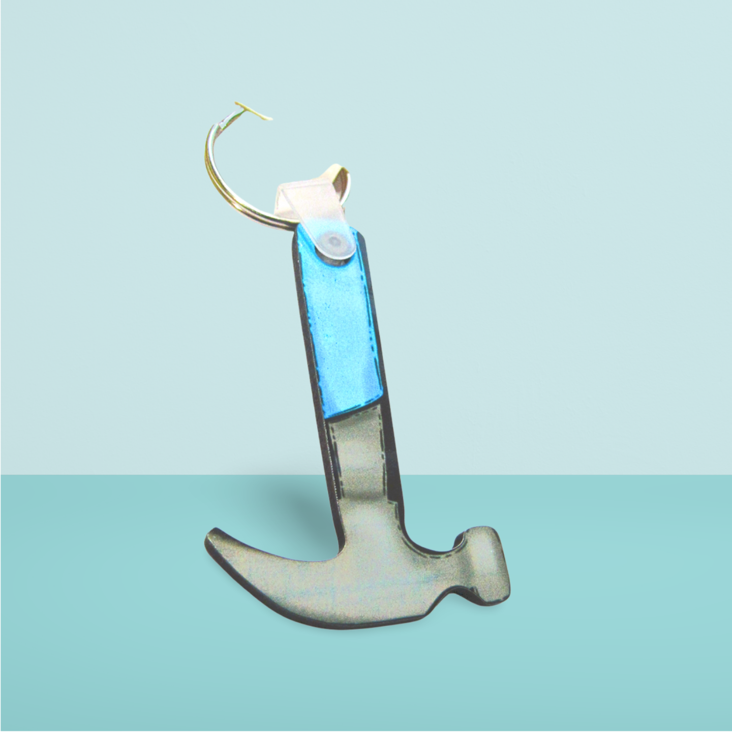 Hammer Shaped Sublimated Keychain