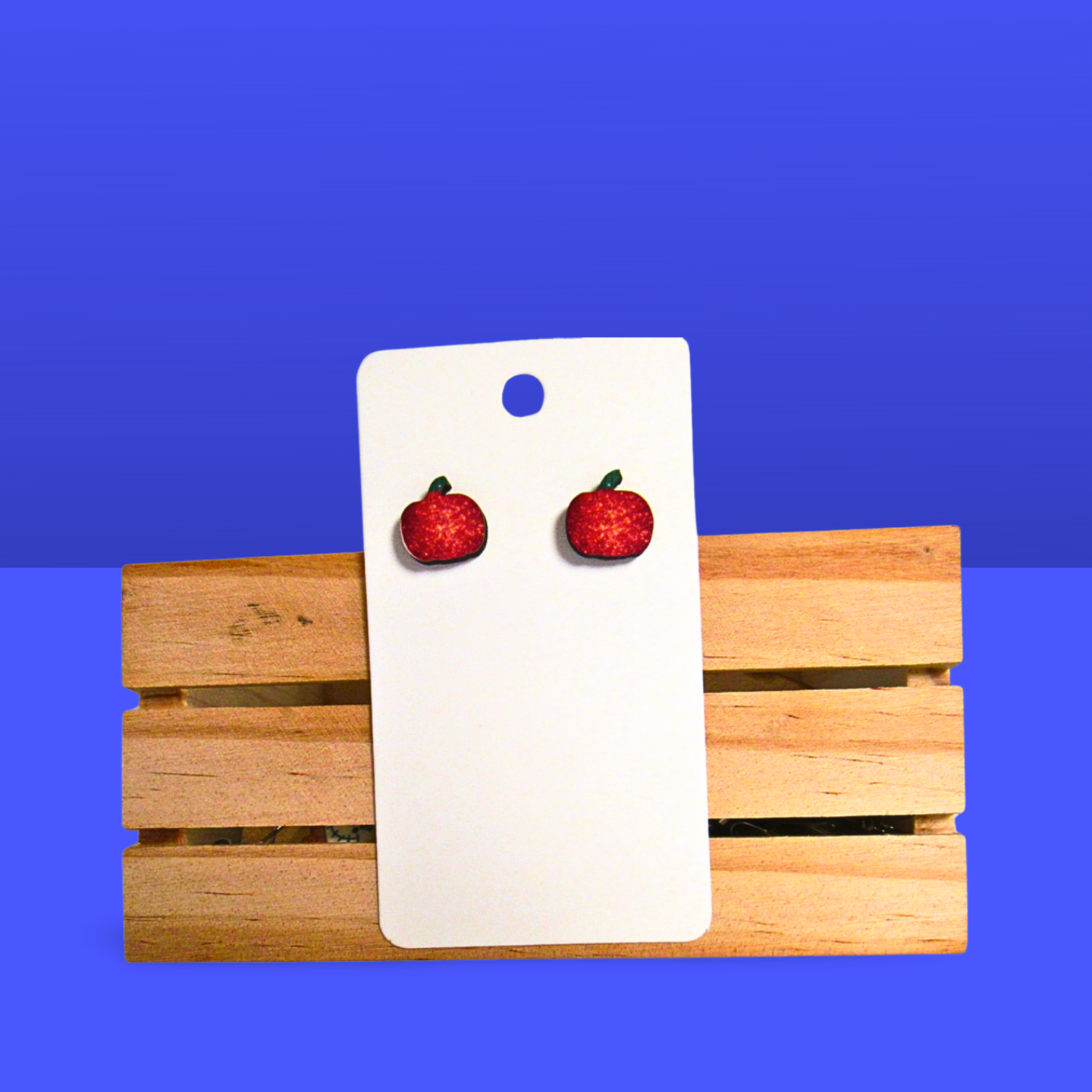 Pumpkin Shaped Sublimated Stud Earrings