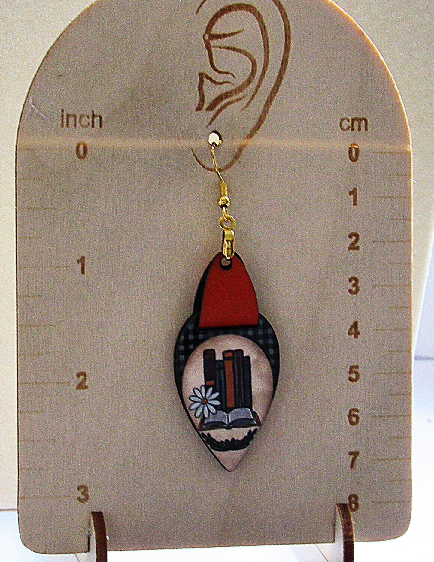 Faux Leather Teardrop Sublimated Earrings