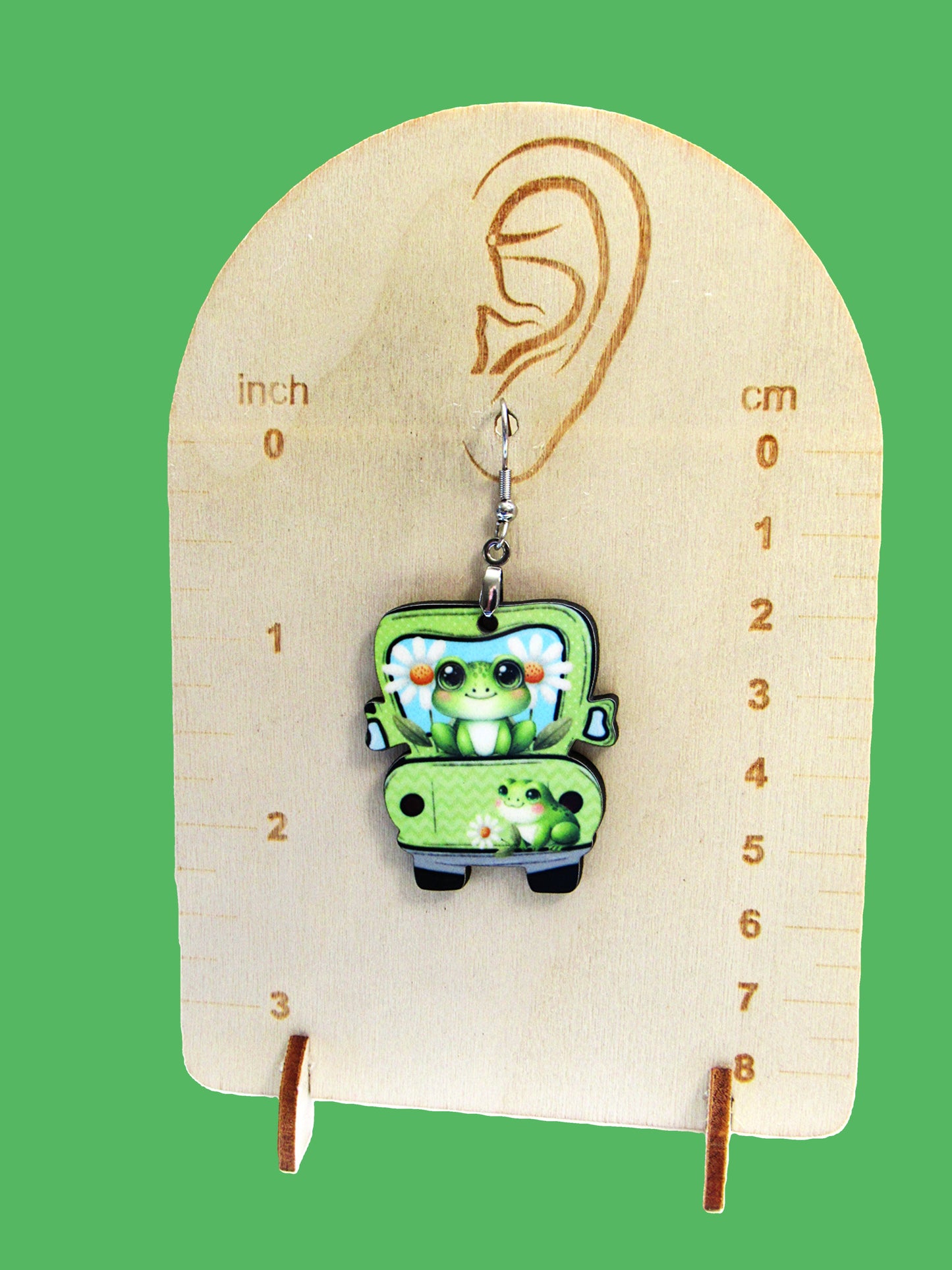 Truck Shaped Sublimated Earring