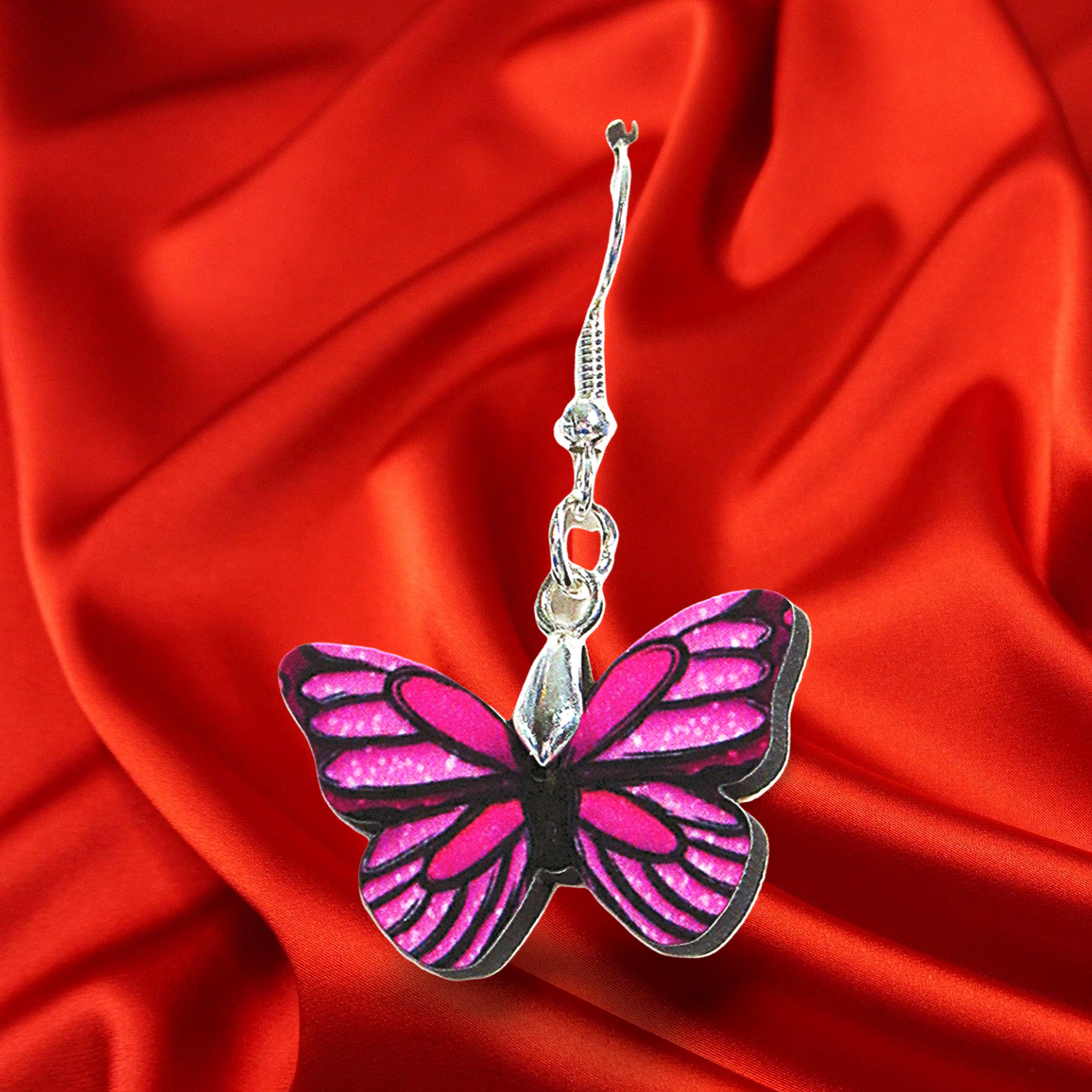Open Butterfly Shaped Sublimated Earrings 1 inch