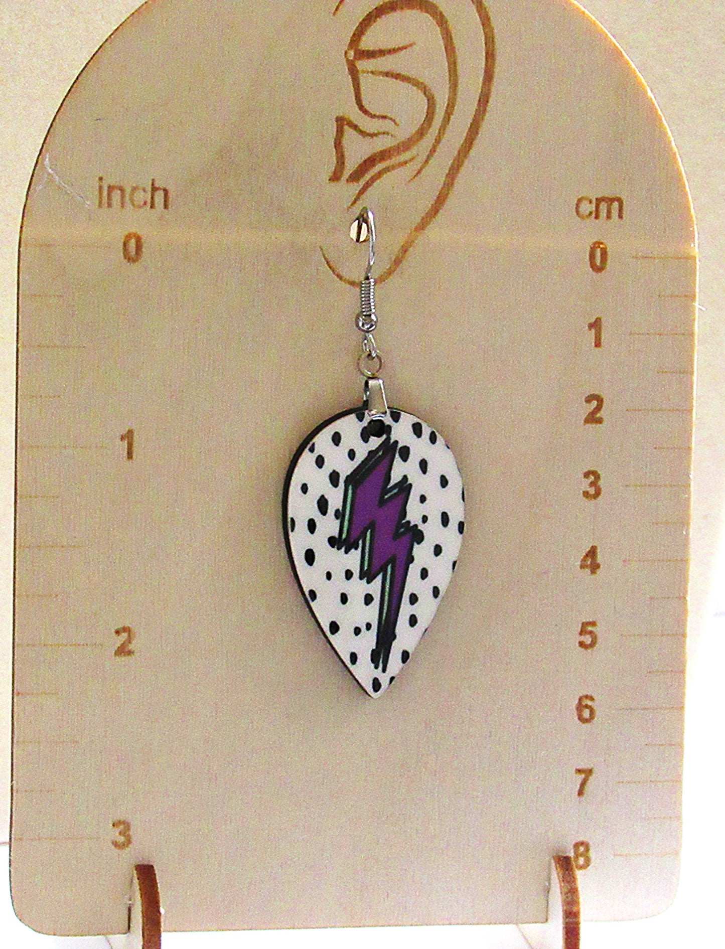 Reverse Teardrop Shaped Sublimated Earrings
