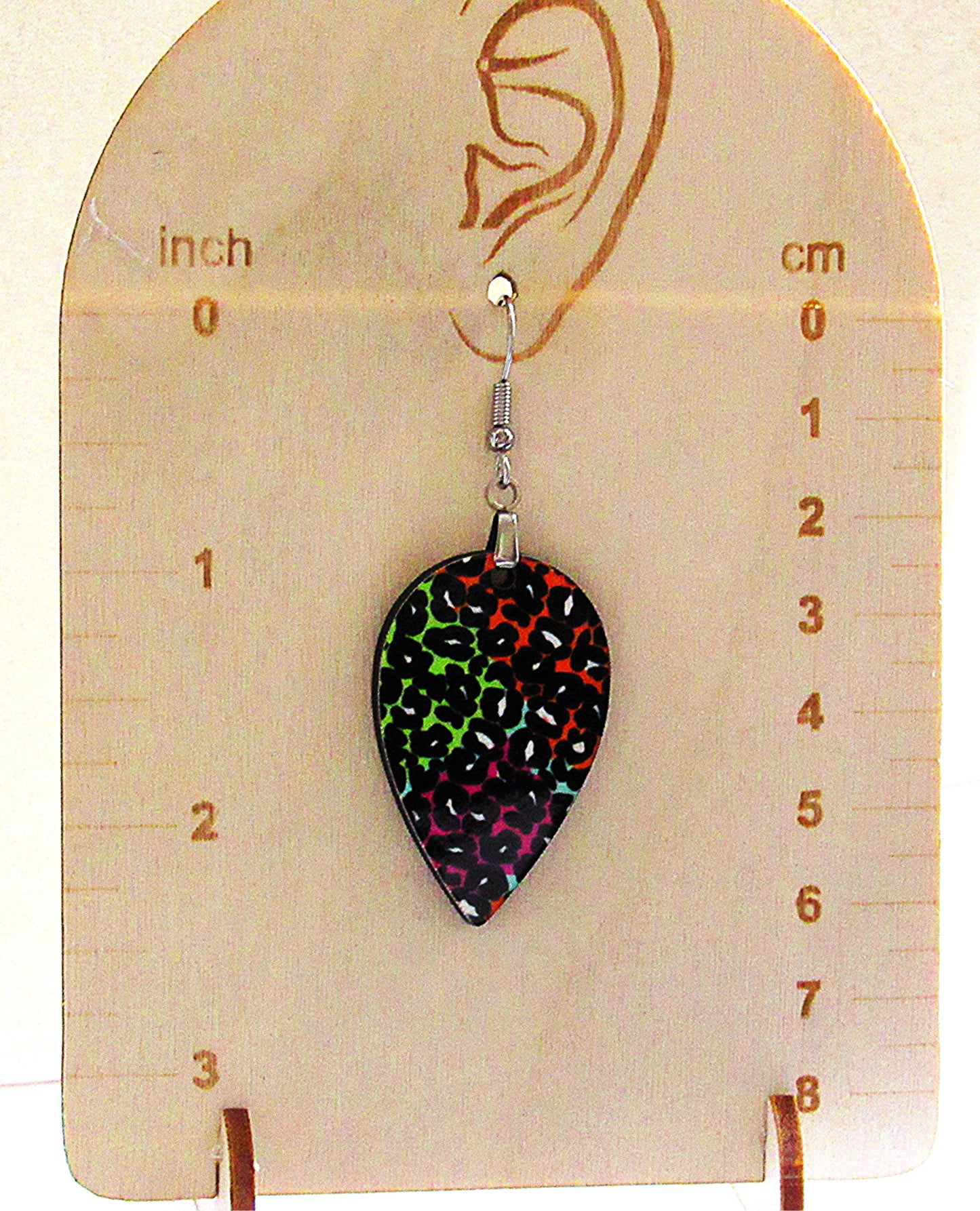 Reverse Teardrop Shaped Sublimated Earrings