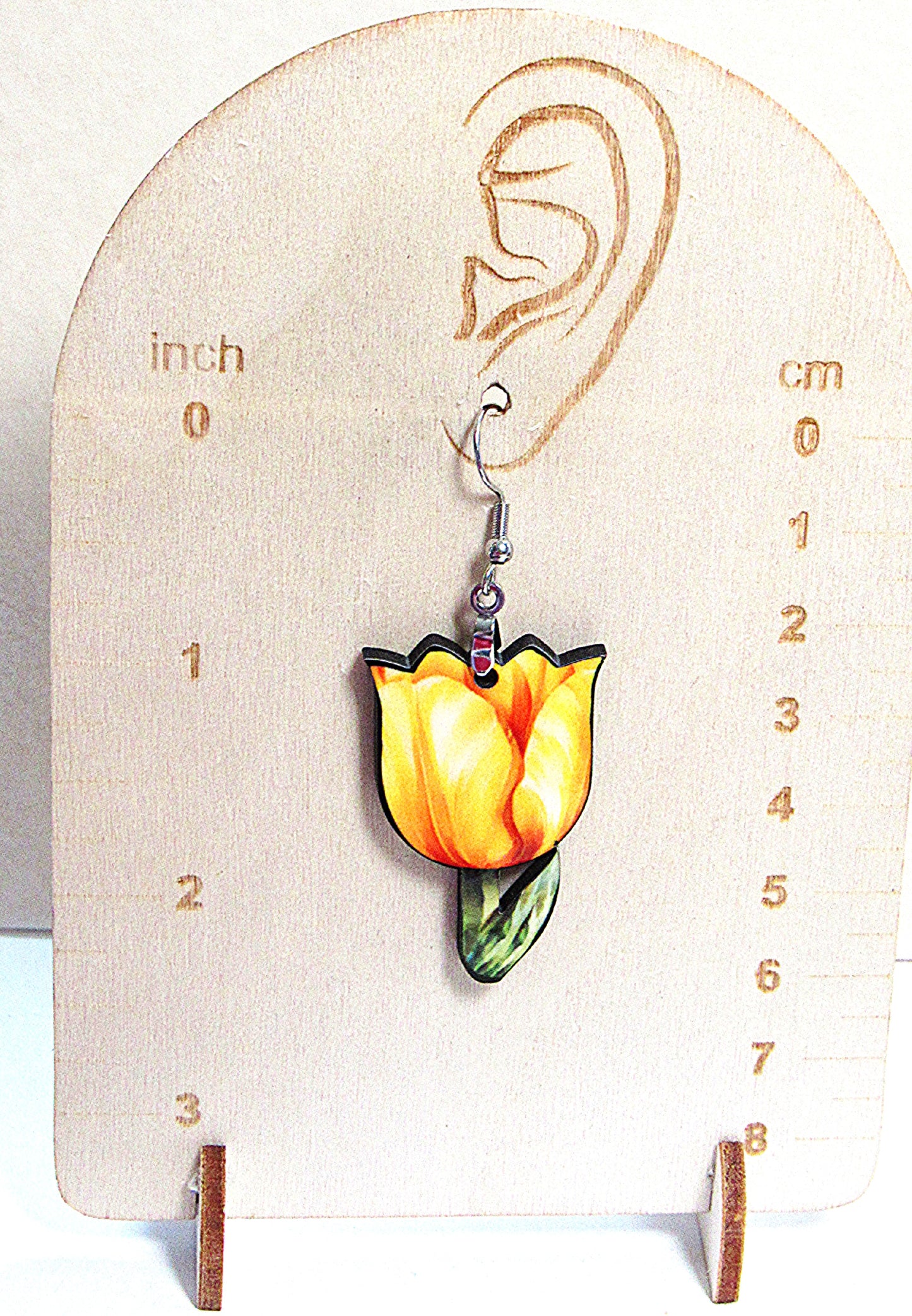 Tulip Shaped Sublimated Earrings 1.5 in.