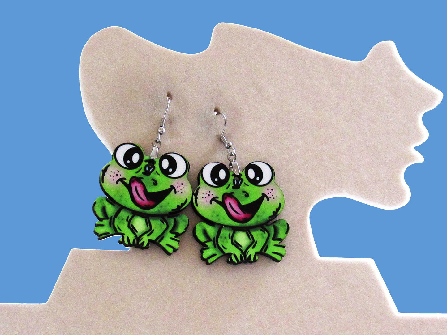 Frog Shaped Earrings 1.5 inch