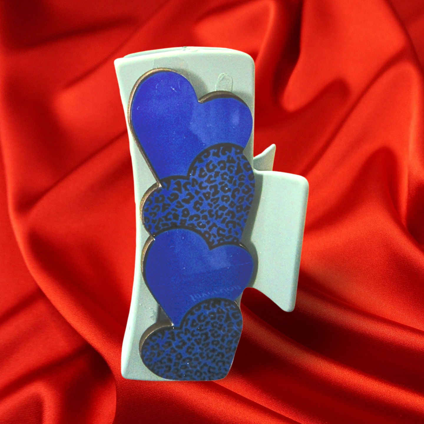 Heart Shaped Sublimated Hair Clip Large