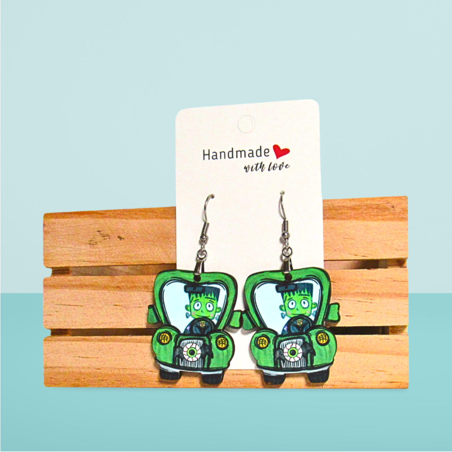 Truck Shaped Sublimated Earring