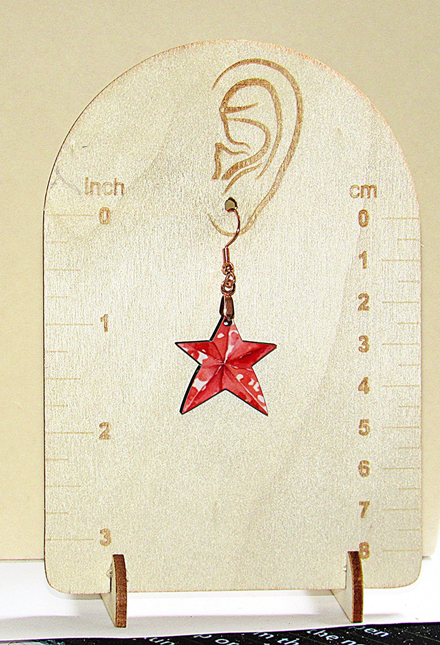 Star Shaped Sublimated Earrings 1 inch