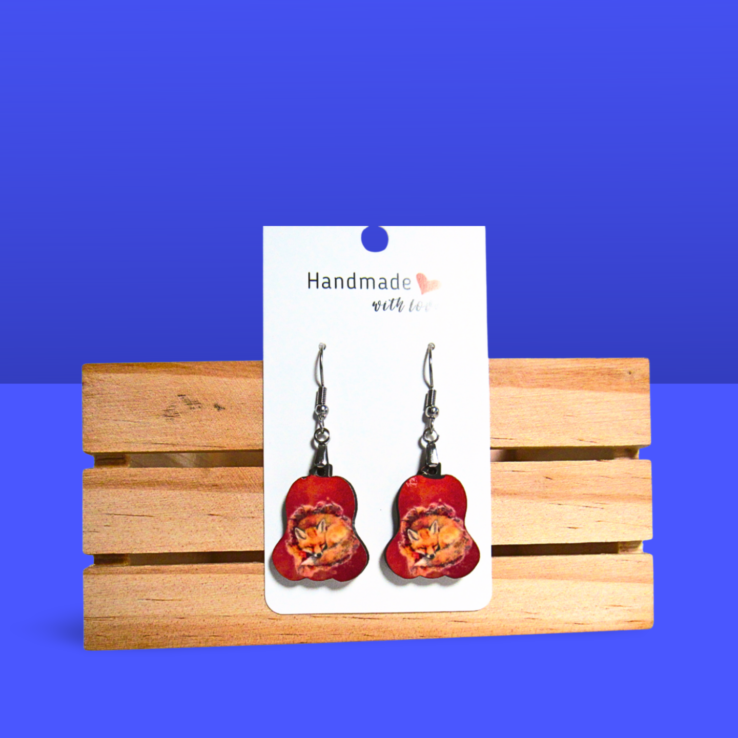 Lumpy Pumpkin Shaped Sublimated Earrings 1 inch