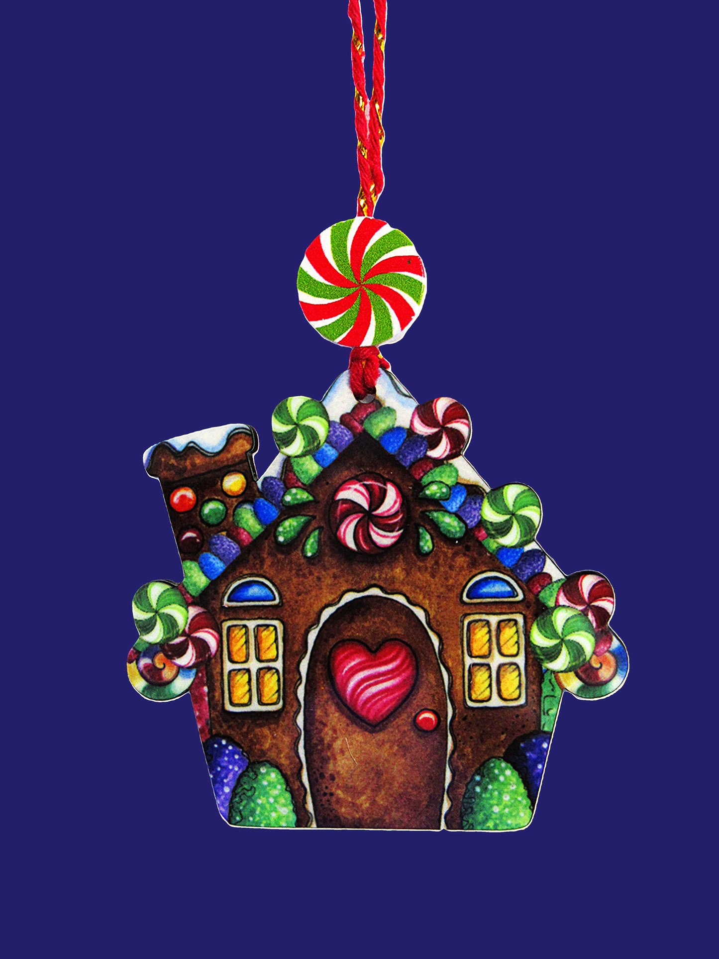 Gumdrop House Shaped Sublimated Ornament