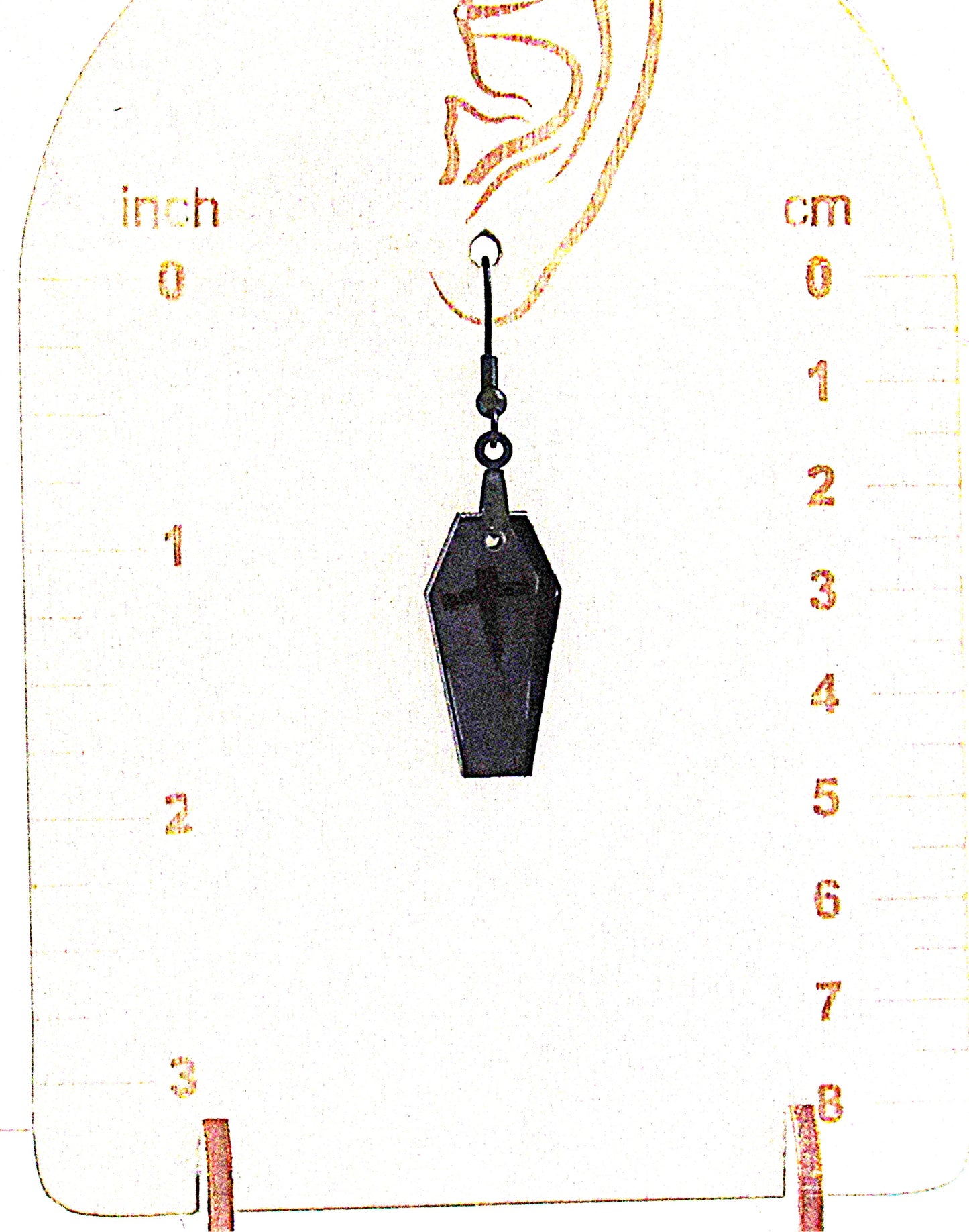 Coffin Shaped Sublimated Earrings 1 inch