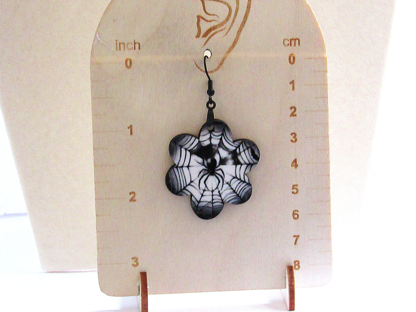 MDF-Chubby Spider Web Shaped Sublimated Earrings 1.5 inch