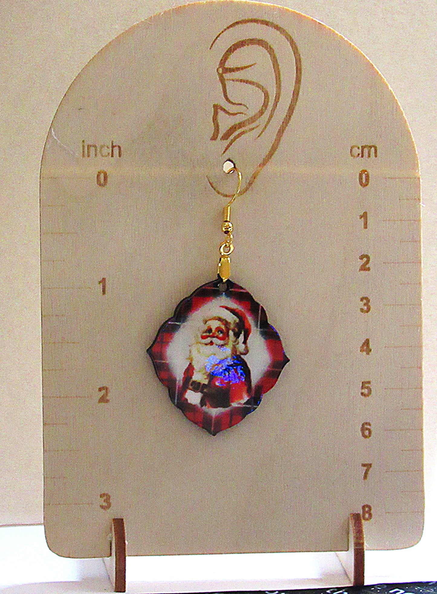 Fancy Diamond Shaped Sublimated Earring