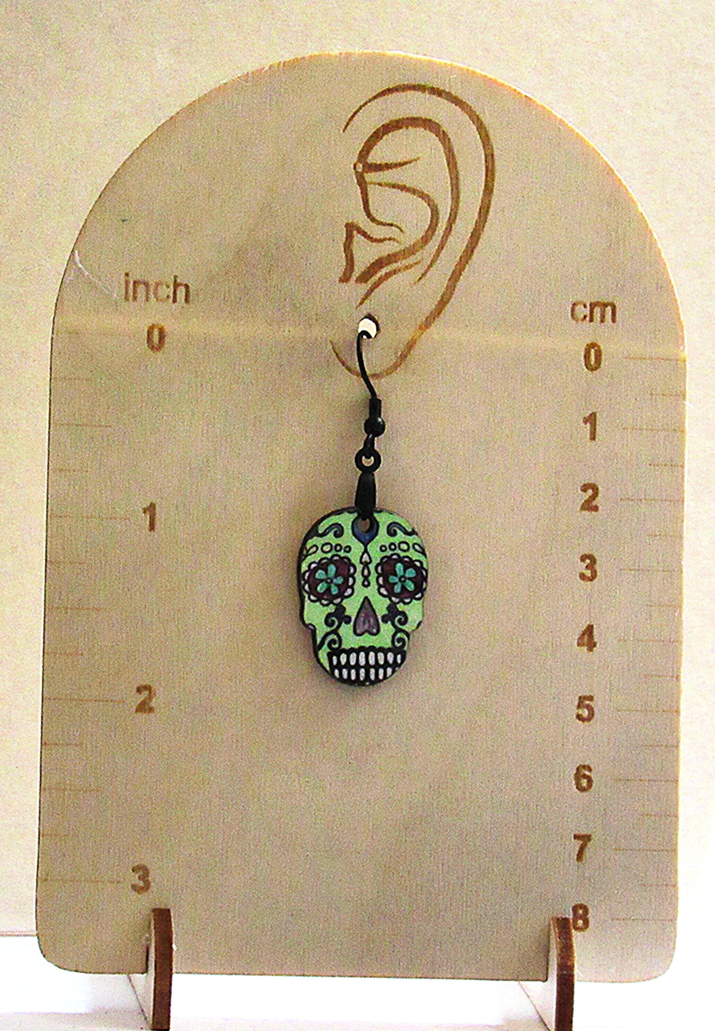 Skull Shaped Sublimated Earrings 1 inch