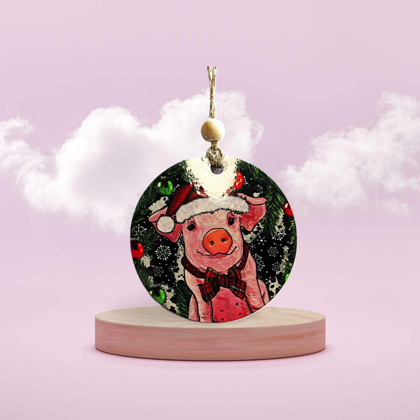 Round Shaped Sublimated Ornament