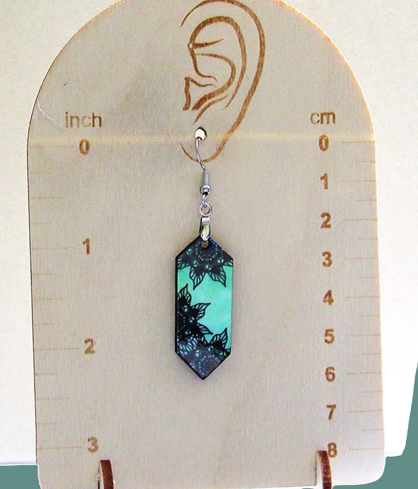 Gemstone Shaped Sublimated Earrings