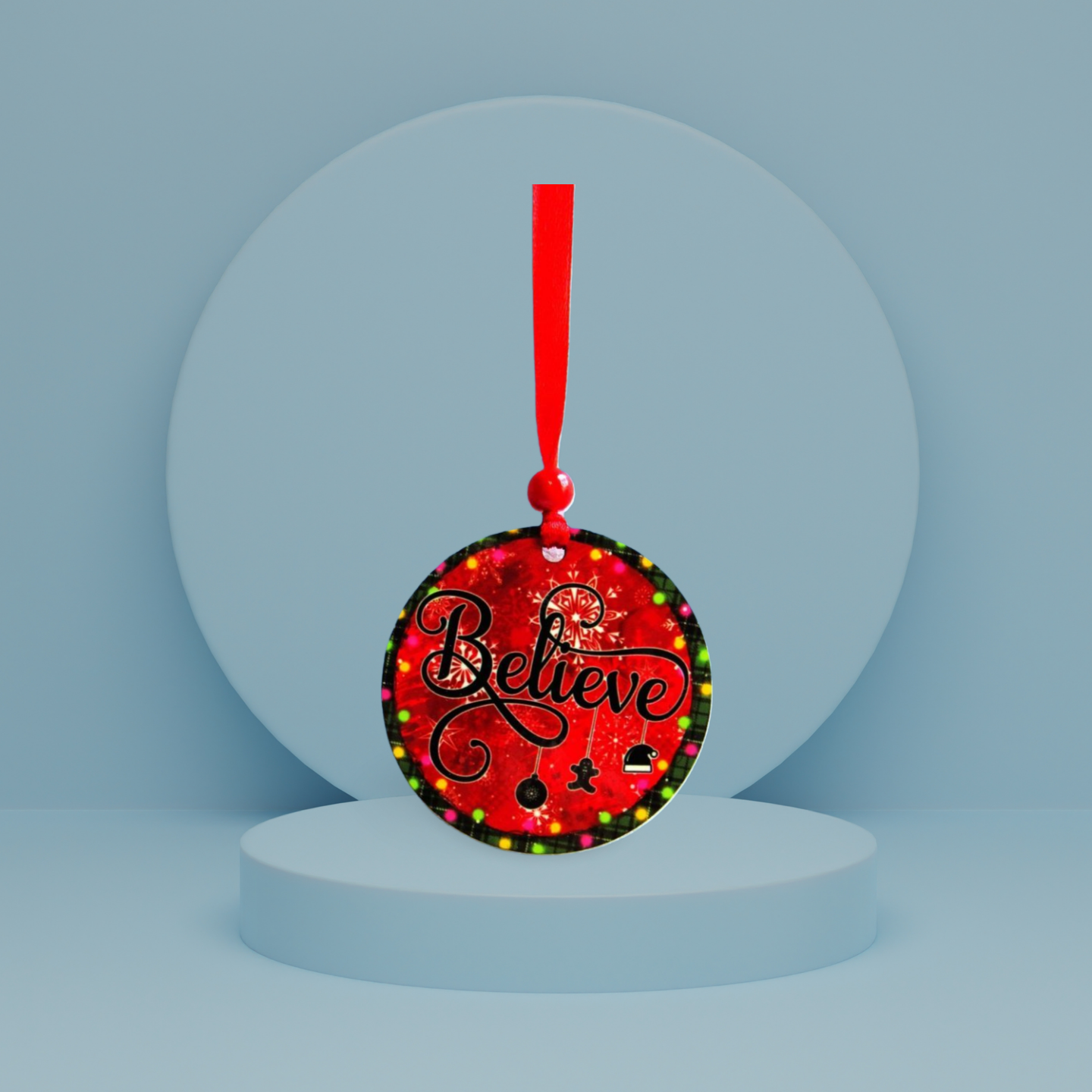 Round Shaped Sublimated Ornament