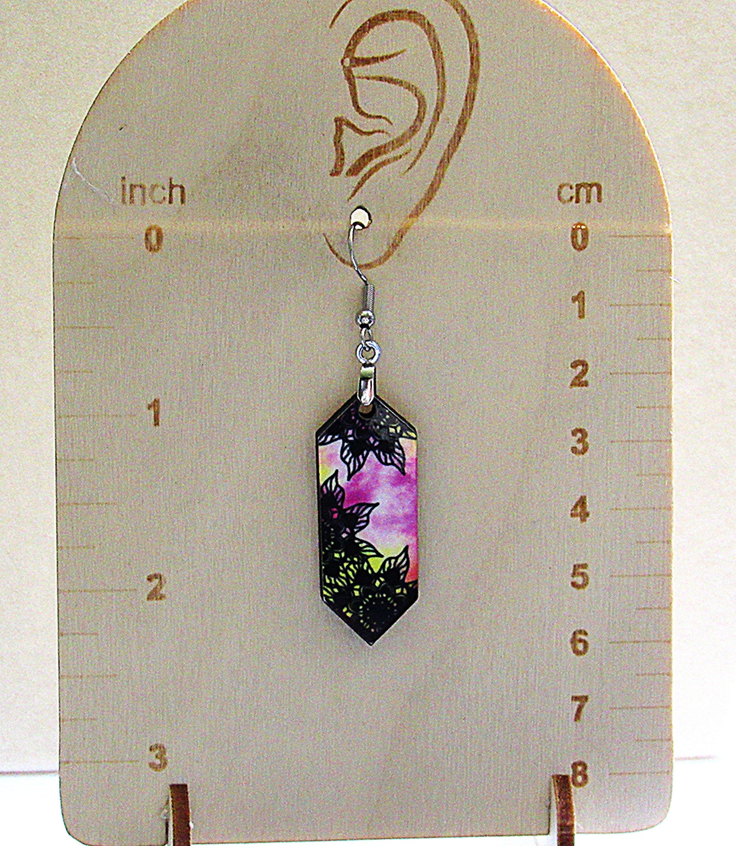 Gemstone Shaped Sublimated Earrings