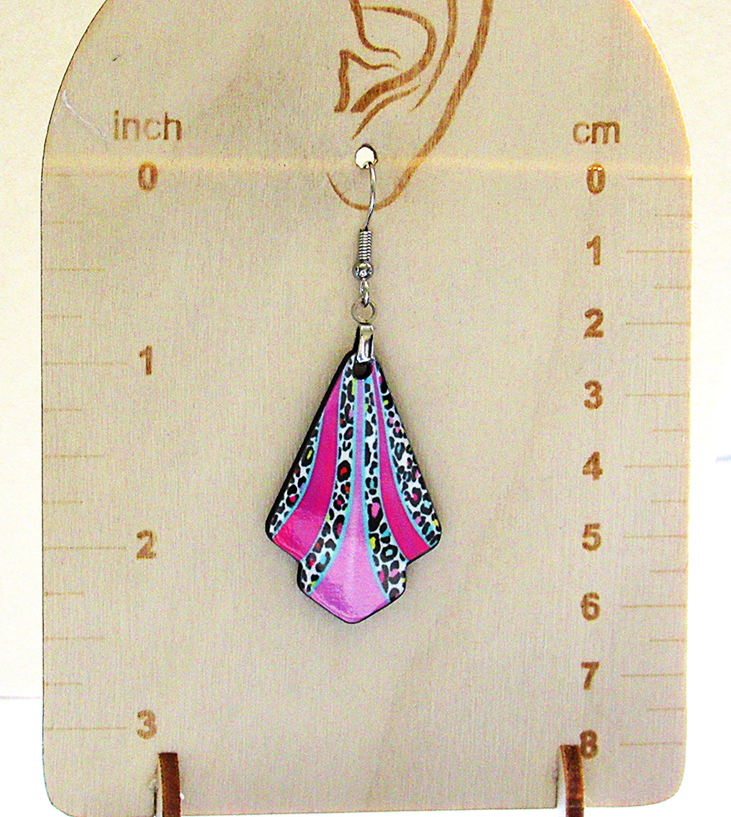 Fan Shaped Sublimated Earrings