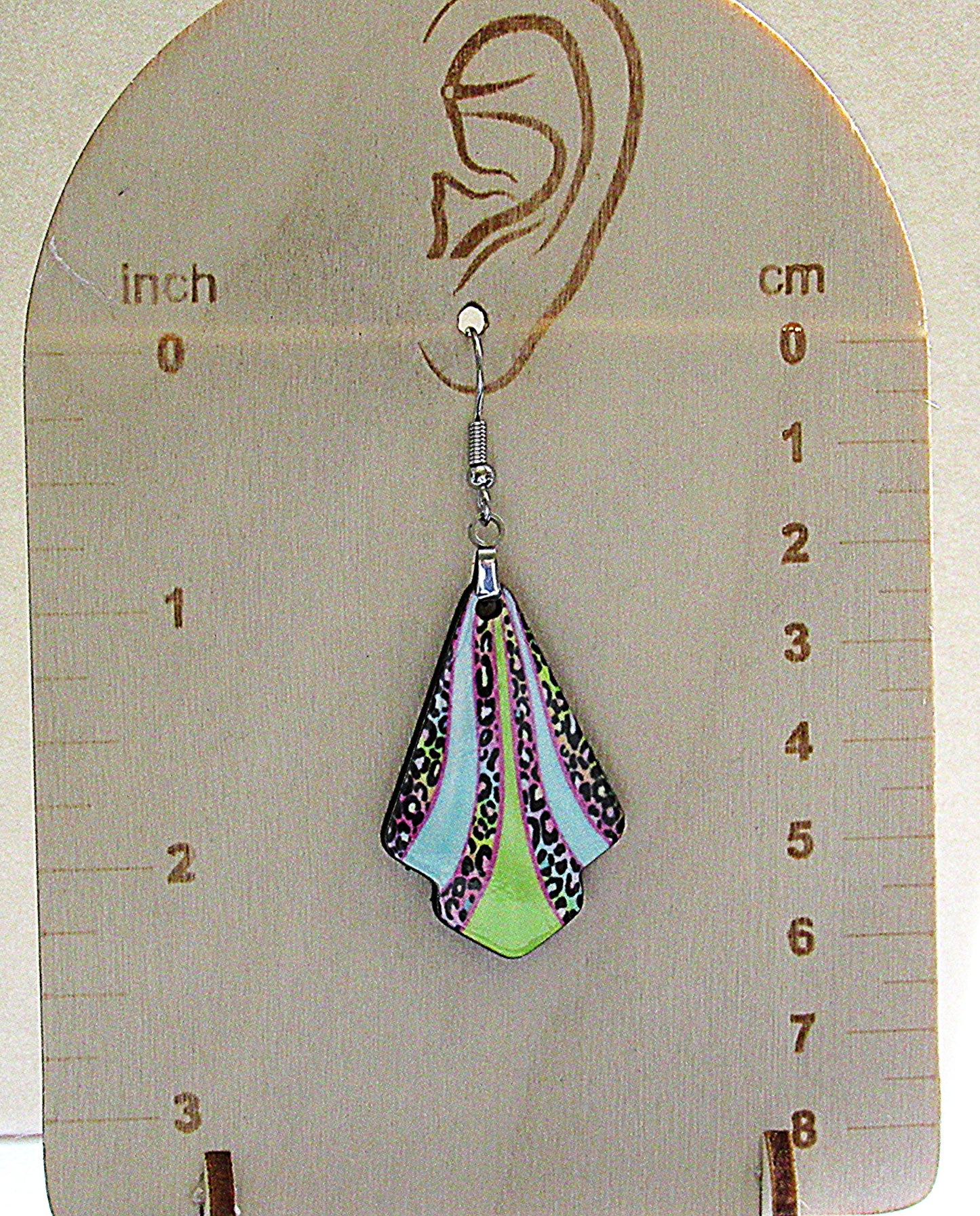 Fan Shaped Sublimated Earrings
