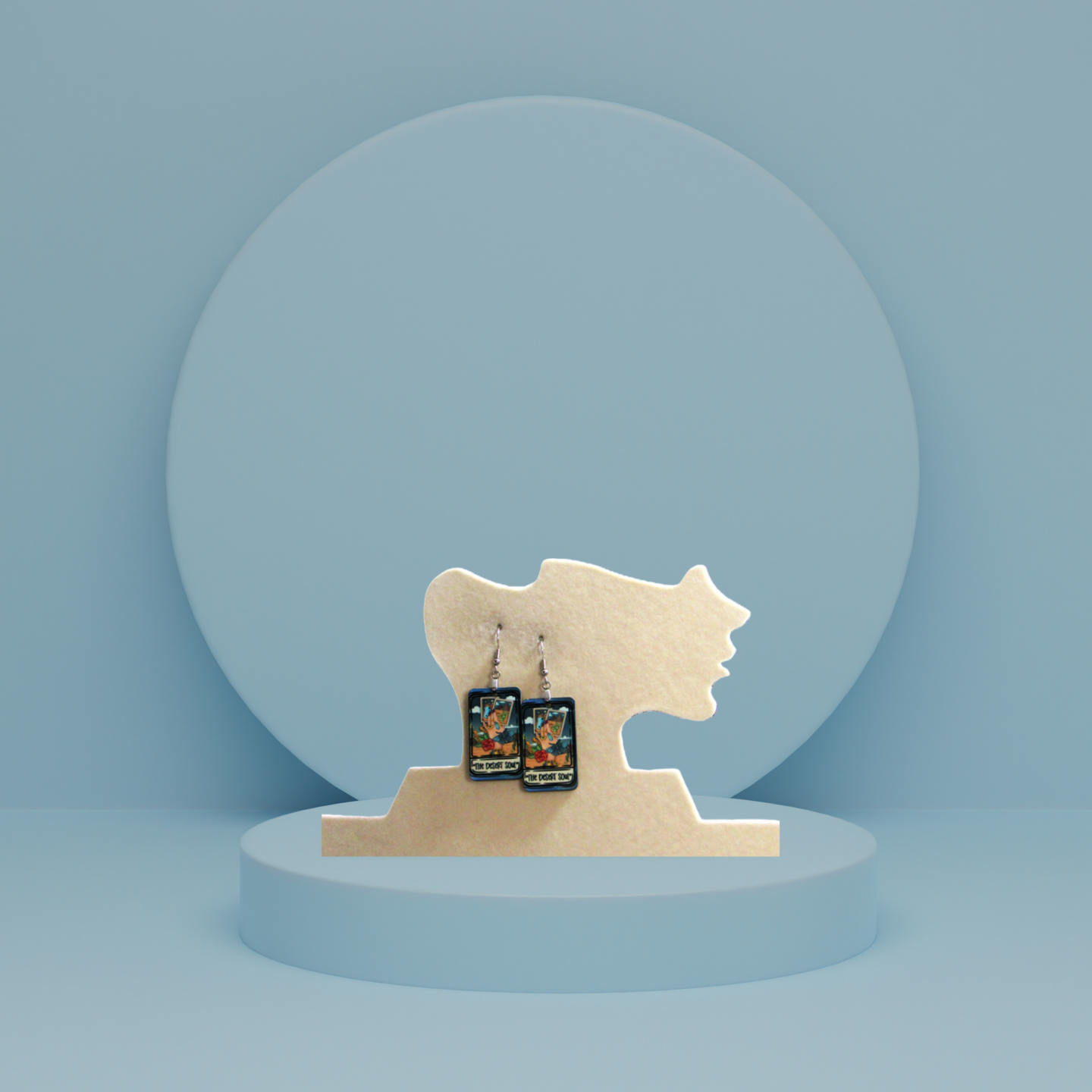 Tarot Card Shaped Sublimated Earrings