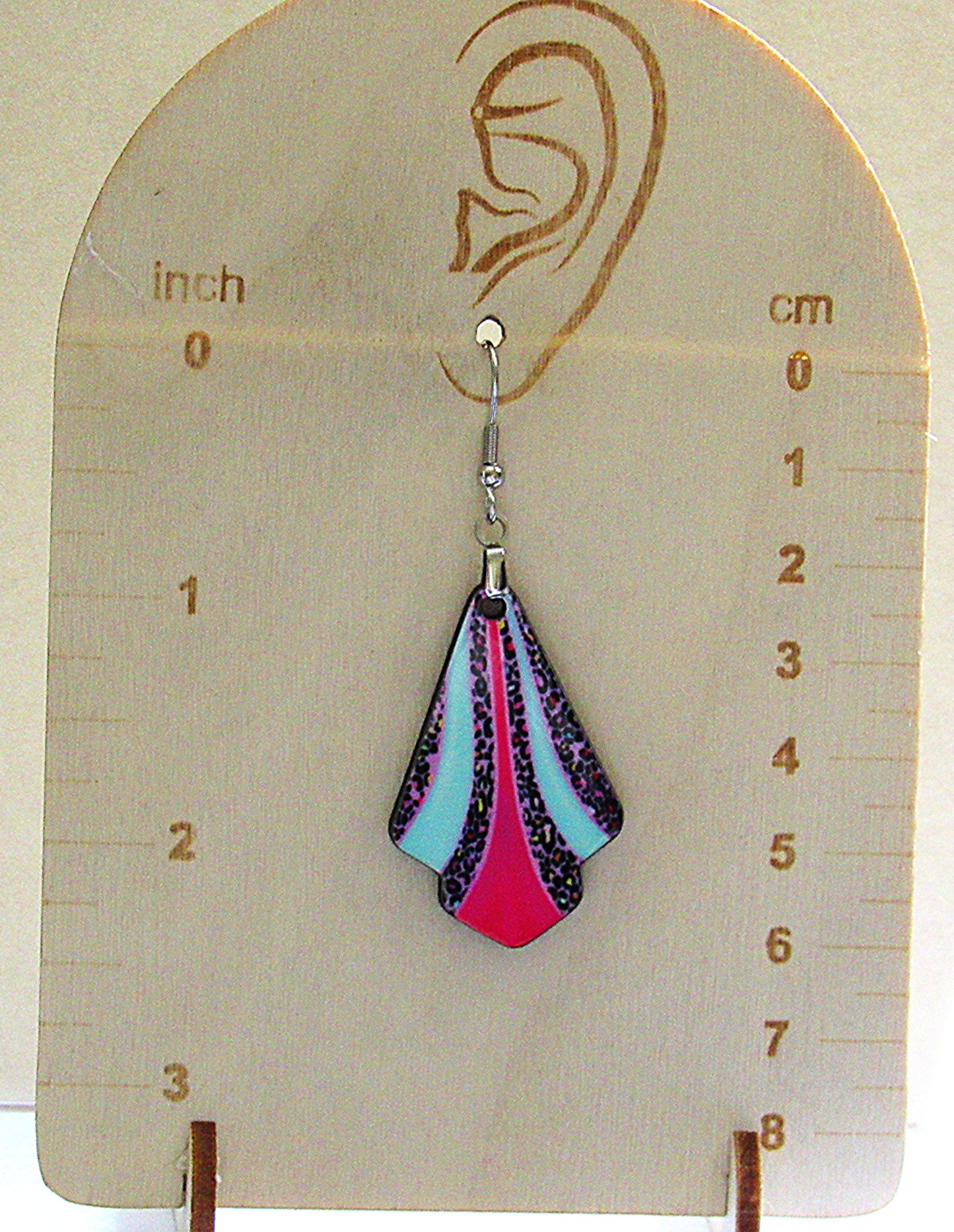 Fan Shaped Sublimated Earrings