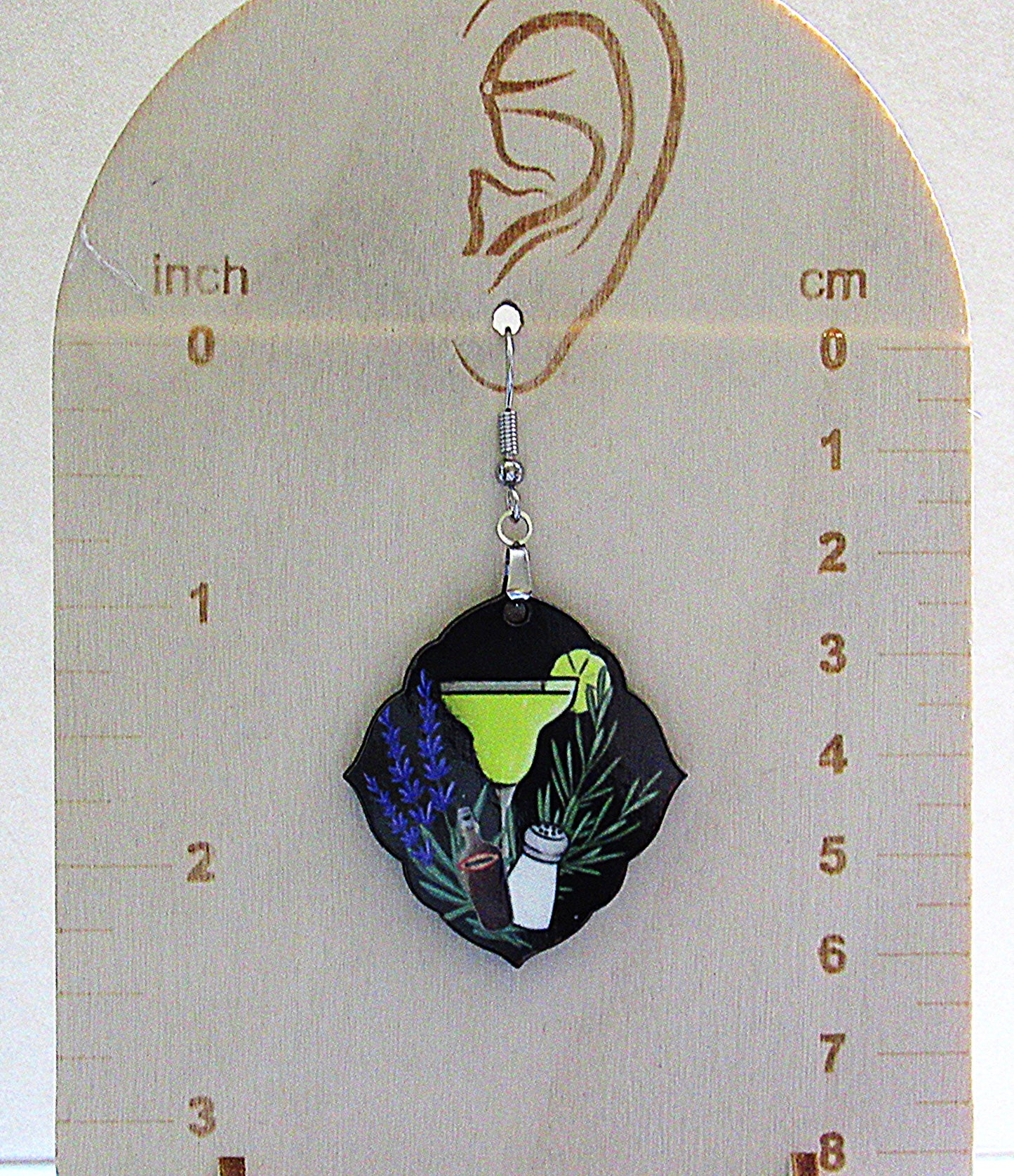 Fancy Diamond Shaped Sublimated Earring