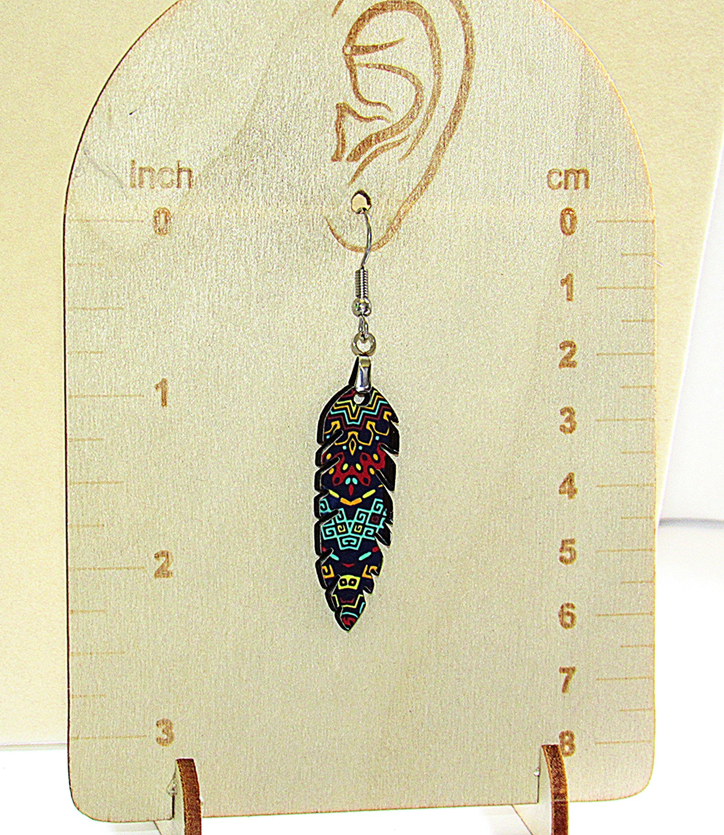 Feather Shaped Sublimated Earrings