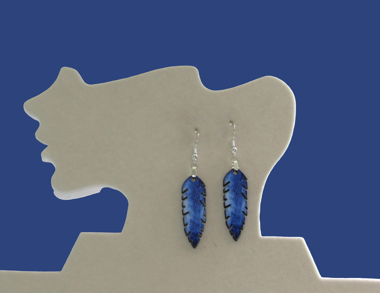 MDF-Feather Shaped Sublimated Earrings 1.5 inch
