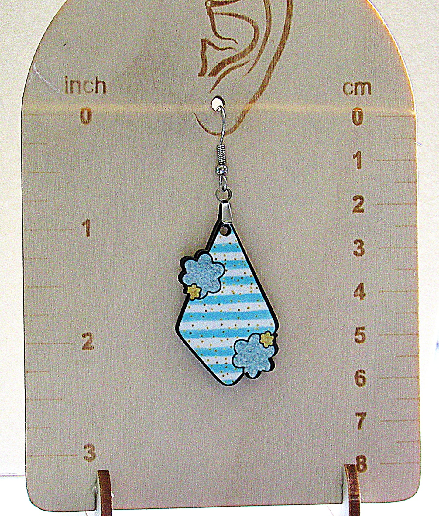 Fancy Flower Shaped Sublimated Earrings