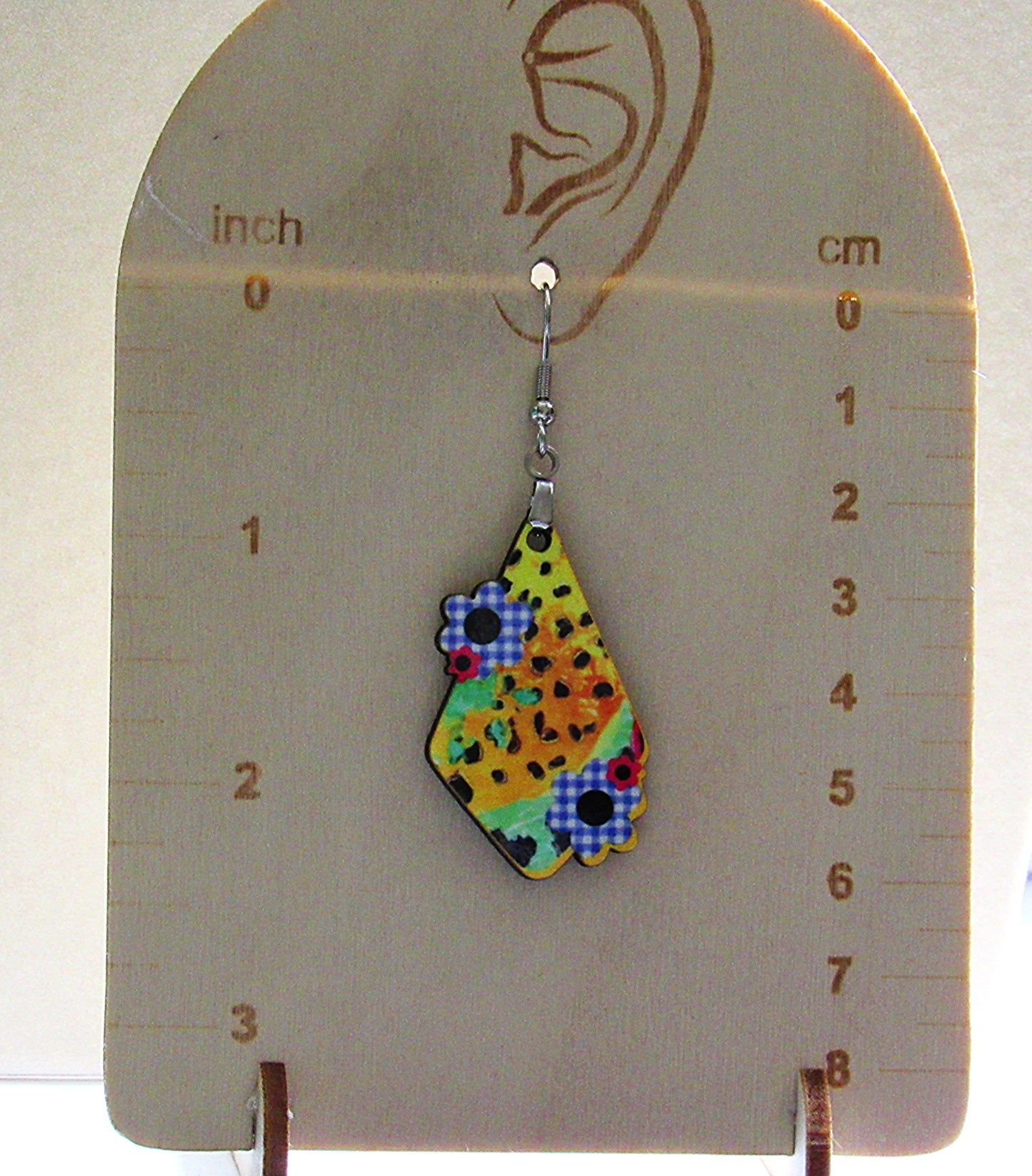 Fancy Flower Shaped Sublimated Earrings