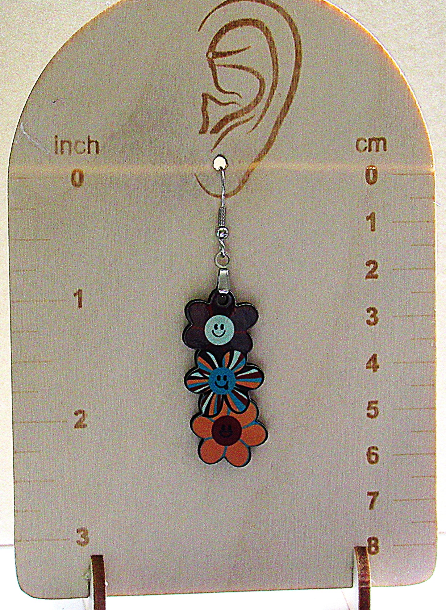 Triple Flower Shaped Sublimated Earring